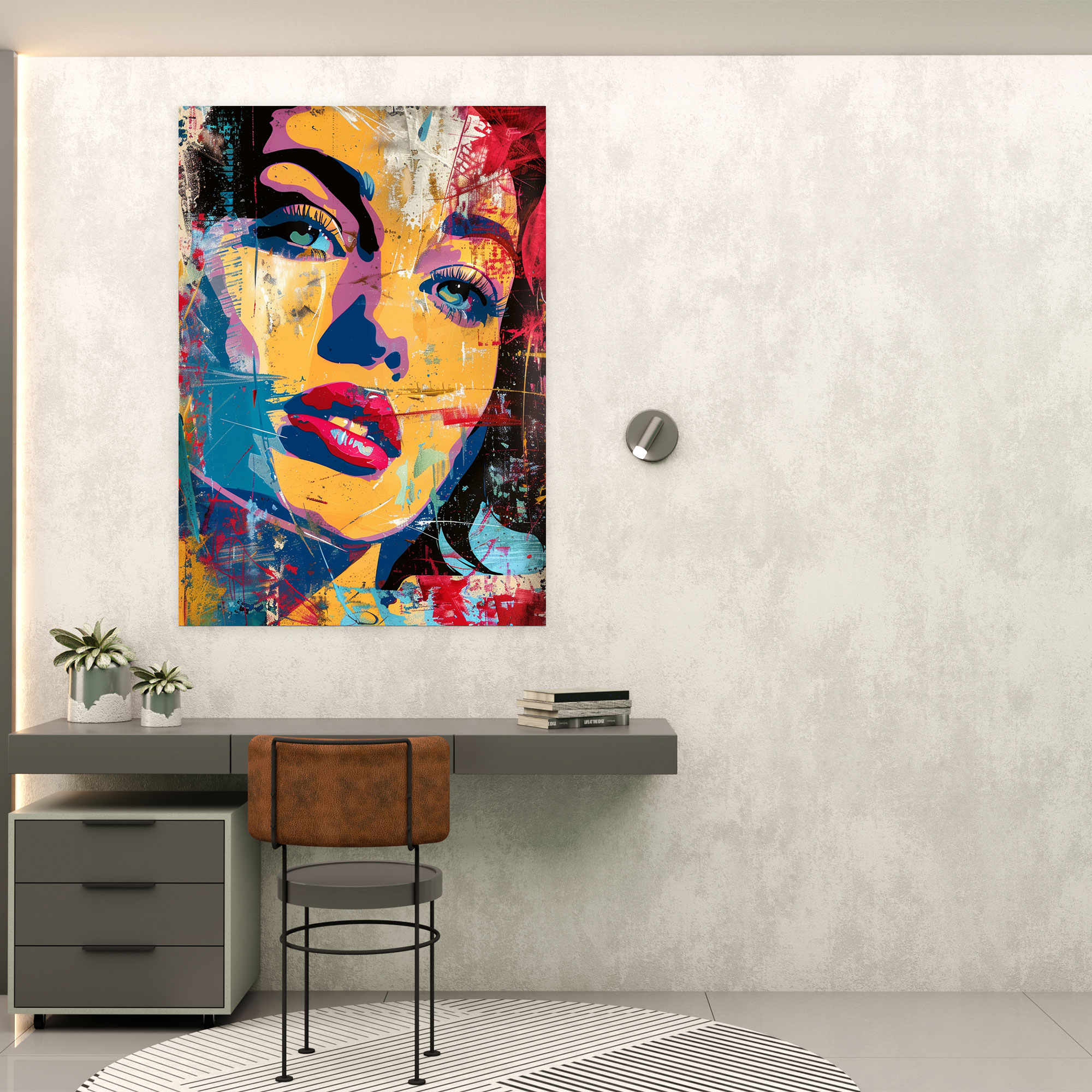 Classic Pop Art Woman Portrait Wall Art - Classicism And Popart, Home Decoration, Canvas Wall Art, Combine Classicism With Pop Art