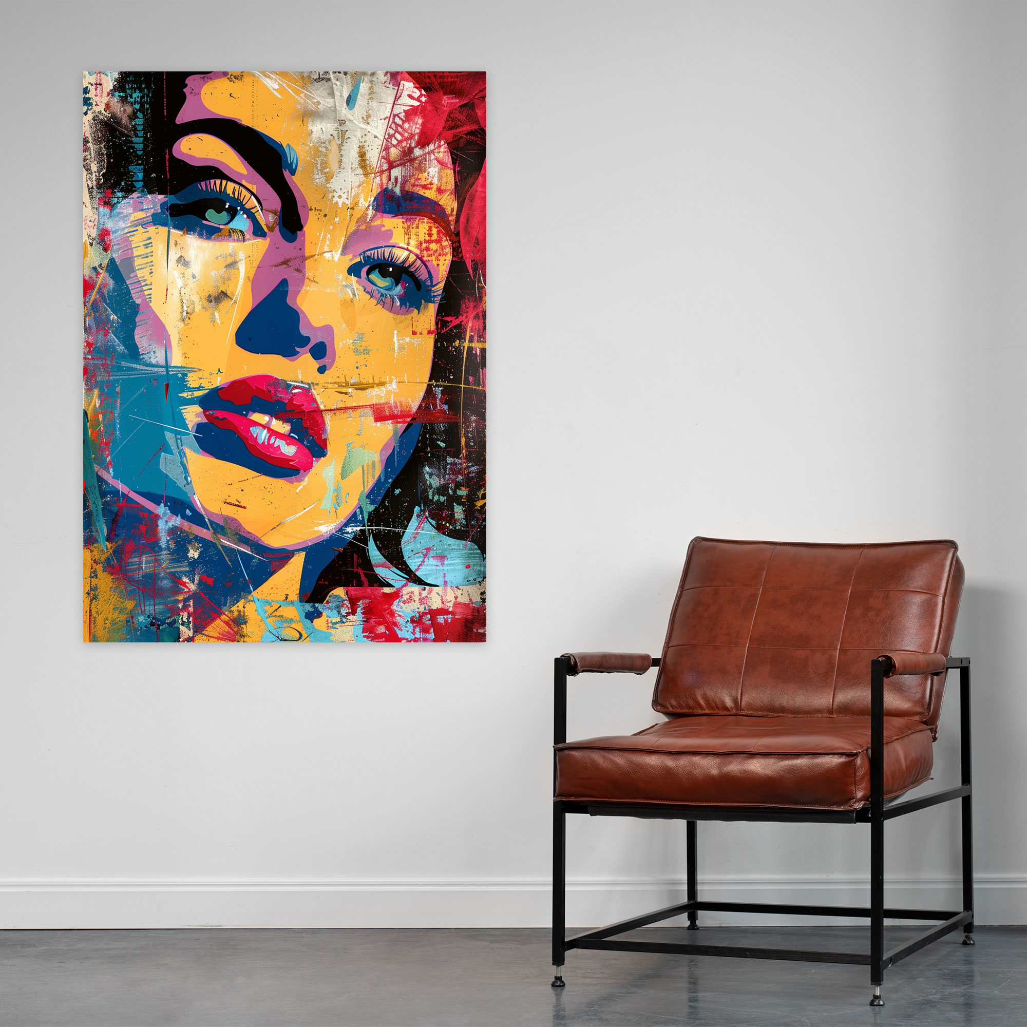 Classic Pop Art Woman Portrait Wall Art - Classicism And Popart, Home Decoration, Canvas Wall Art, Combine Classicism With Pop Art