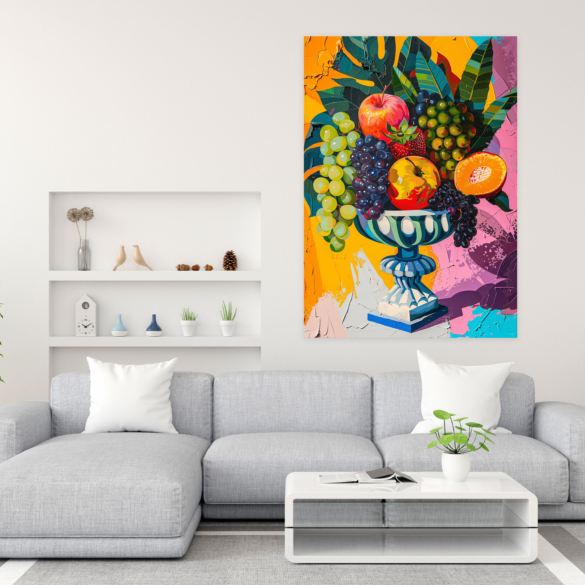 Pop Art Still Life Painting Canvas Print - Classicism And Popart, Canvas Wall Art, Wall Art, Canvas
