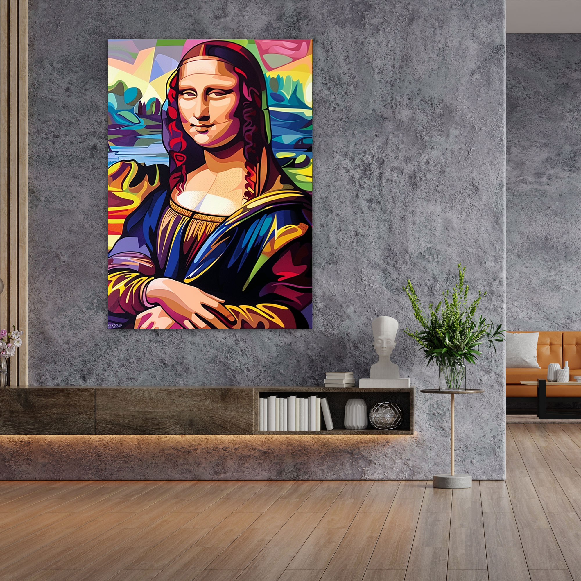 Mona Lisa Remix Canvas Print - Classicism And Popart, Canvas, Canvas Wall Art, Wall Art