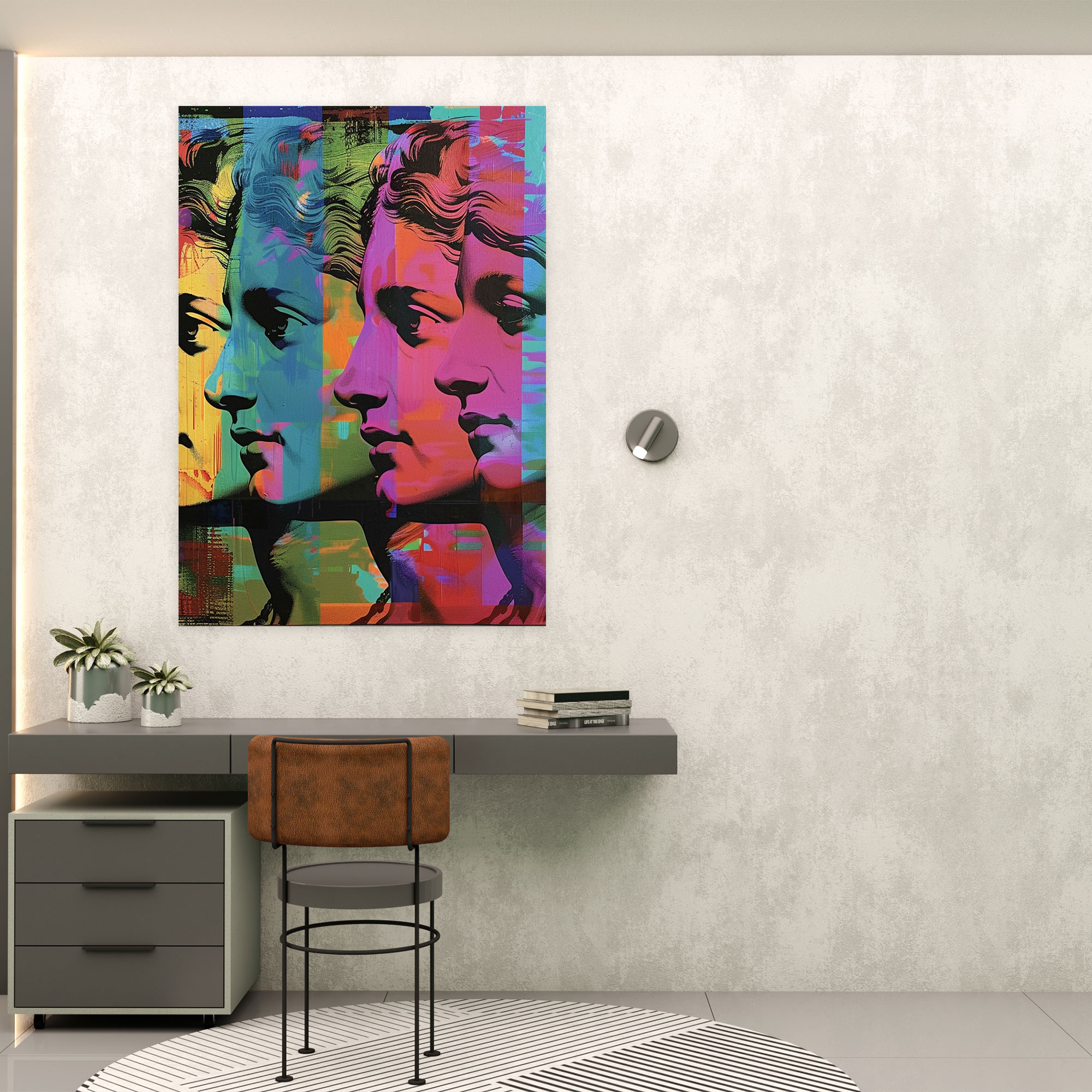 School Of Athens Remix Canvas Print - Classicism And Popart, Wall Art, Wall Decoration, Canvas
