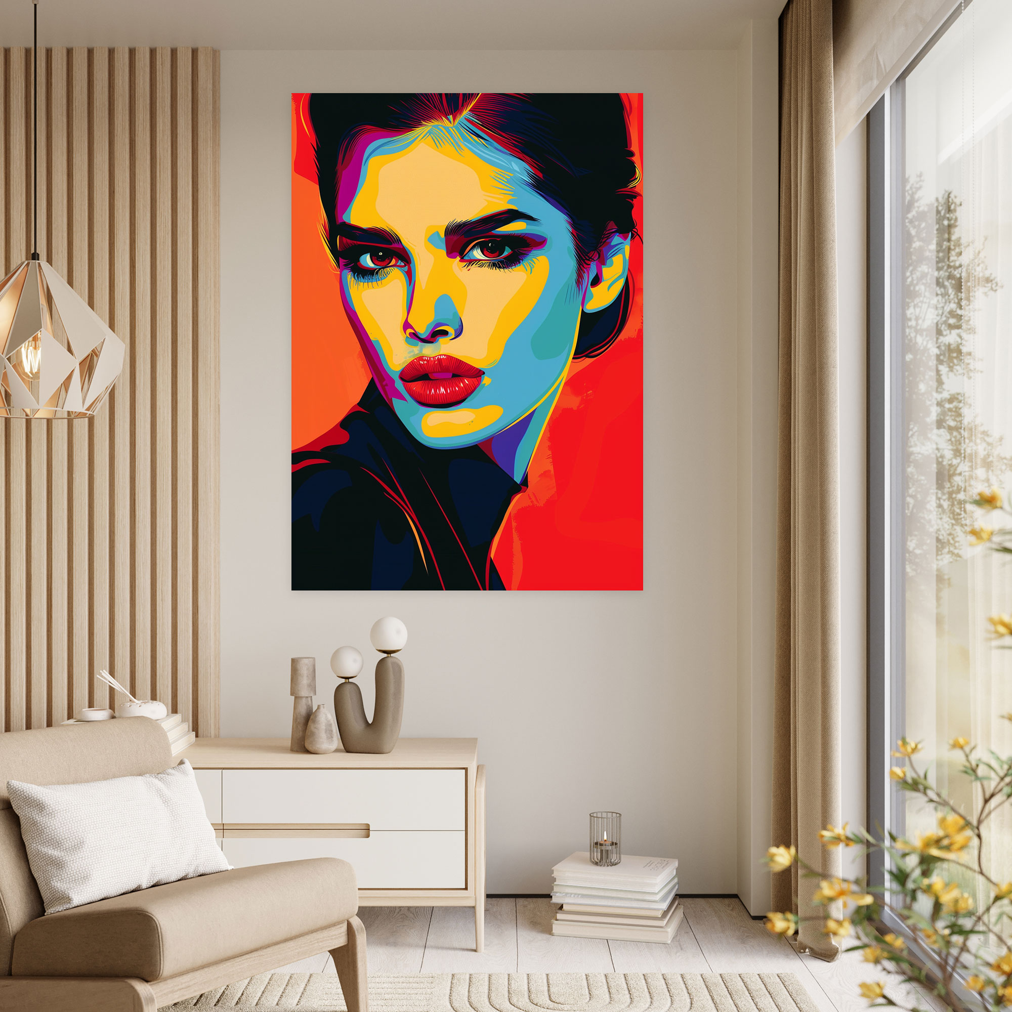 Bold Pop Art Portrait Canvas Print - Classicism And Popart, Wall Decoration, Canvas Print, Bold Pop Art Portrait