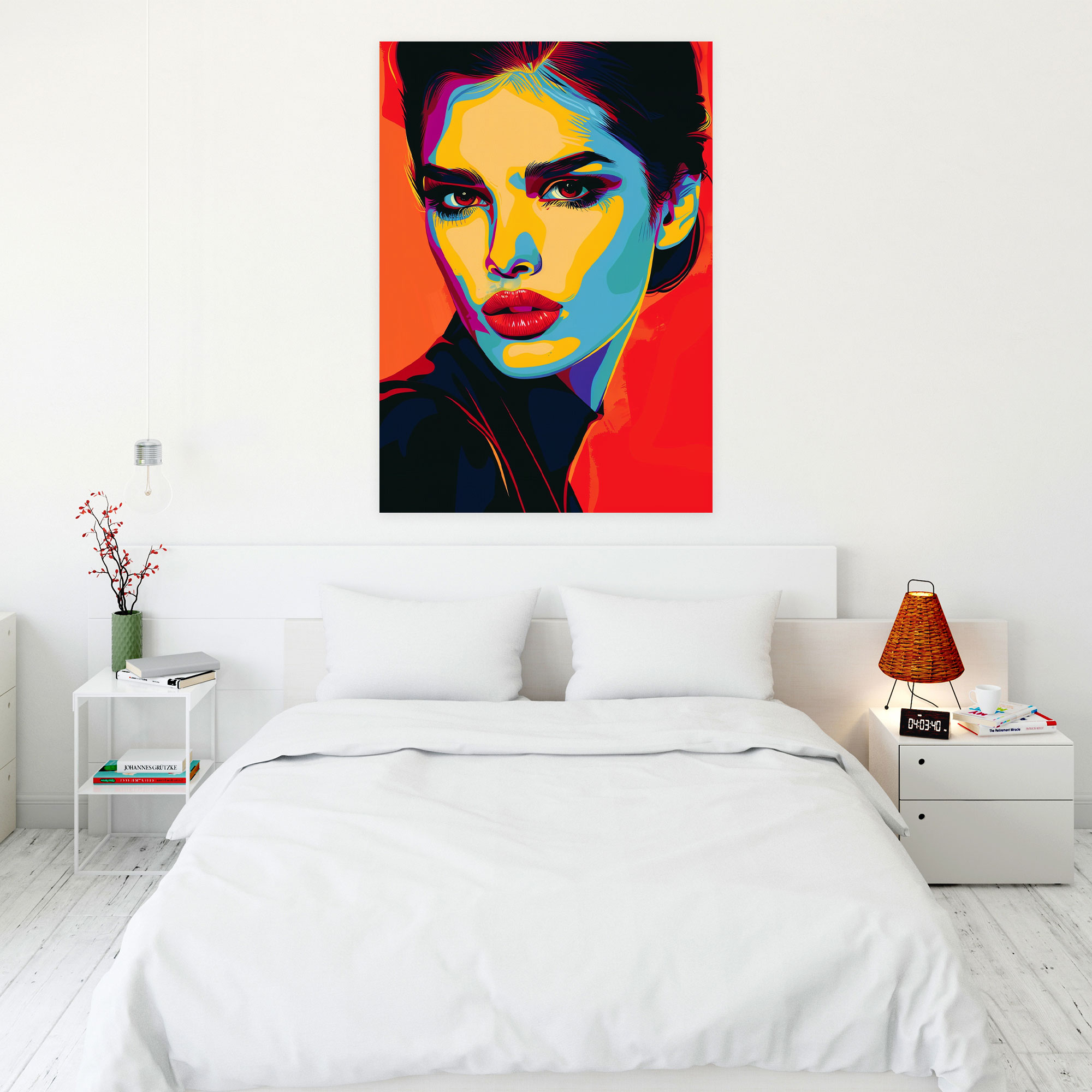 Bold Pop Art Portrait Canvas Print - Classicism And Popart, Wall Decoration, Canvas Print, Bold Pop Art Portrait