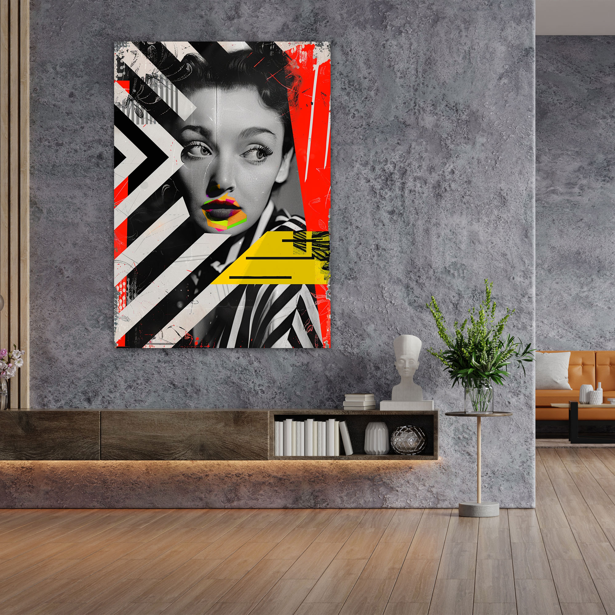 Vintage Pop Art Canvas Print - Classicism And Popart, Combine Classicism With Pop Art, Home Decoration, Canvas Wall Art