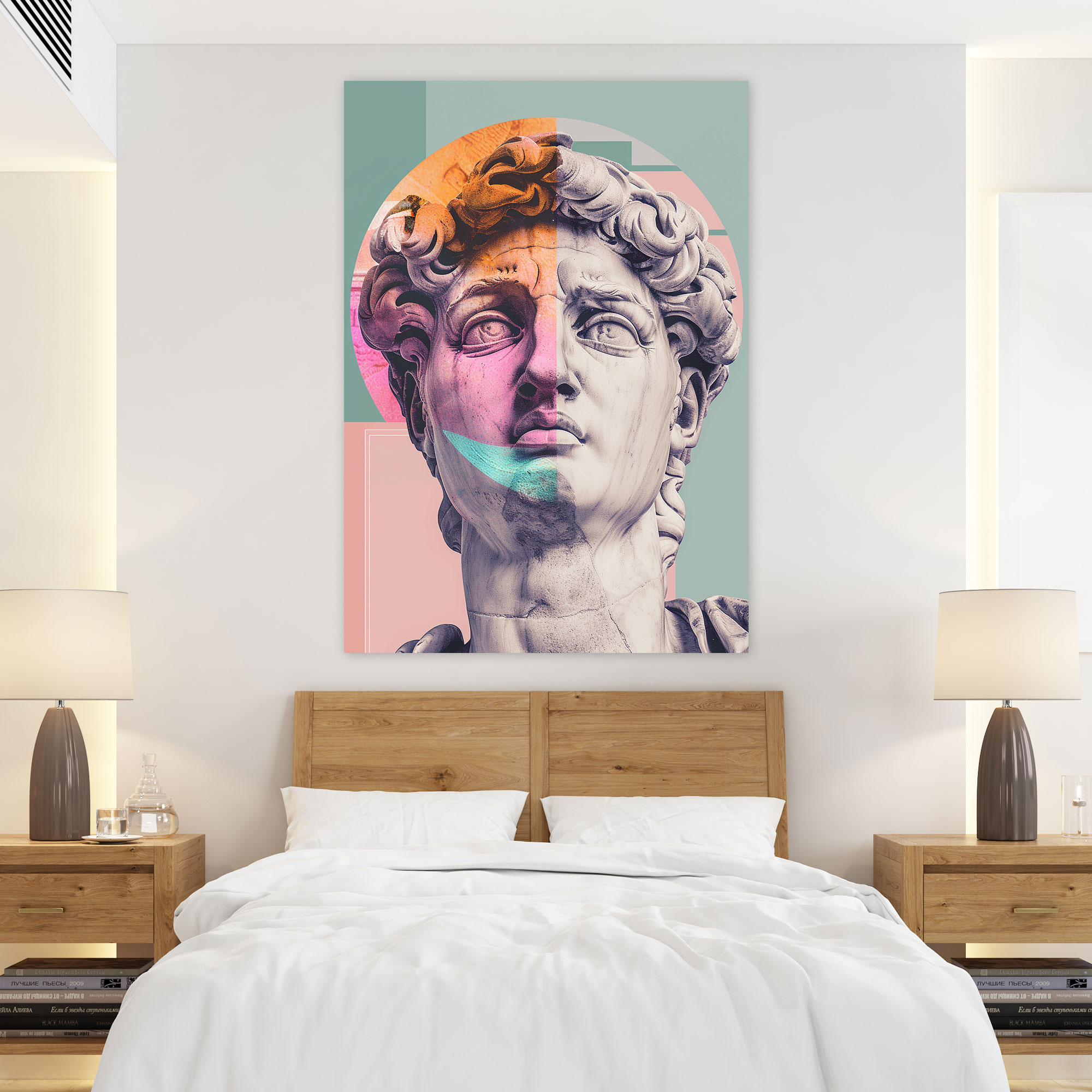 Roman Sculpture Pop Art Wall Art - Classicism And Popart, Canvas, Roman Sculpture Pop Art, Home Decoration