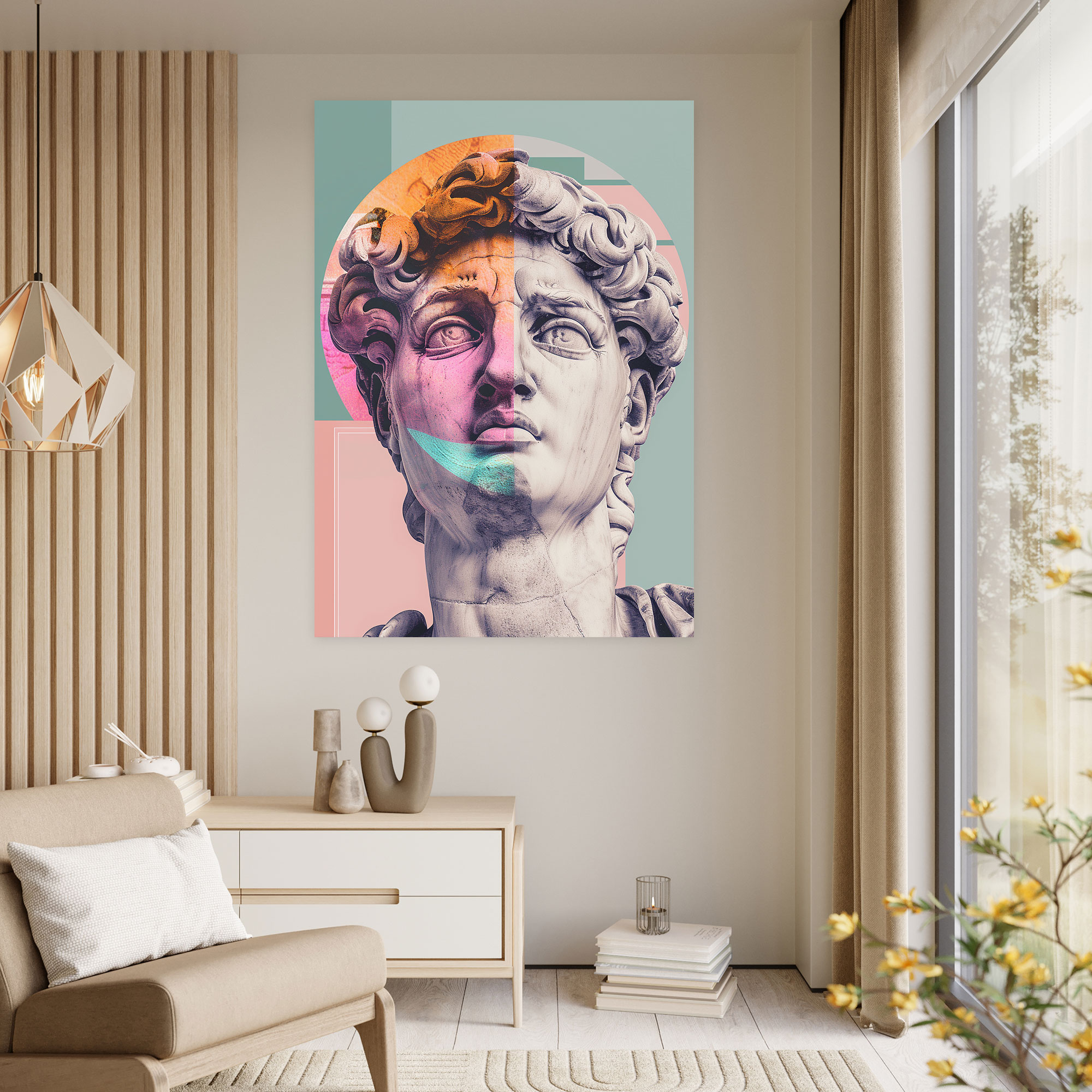Roman Sculpture Pop Art Wall Art - Classicism And Popart, Canvas, Roman Sculpture Pop Art, Home Decoration