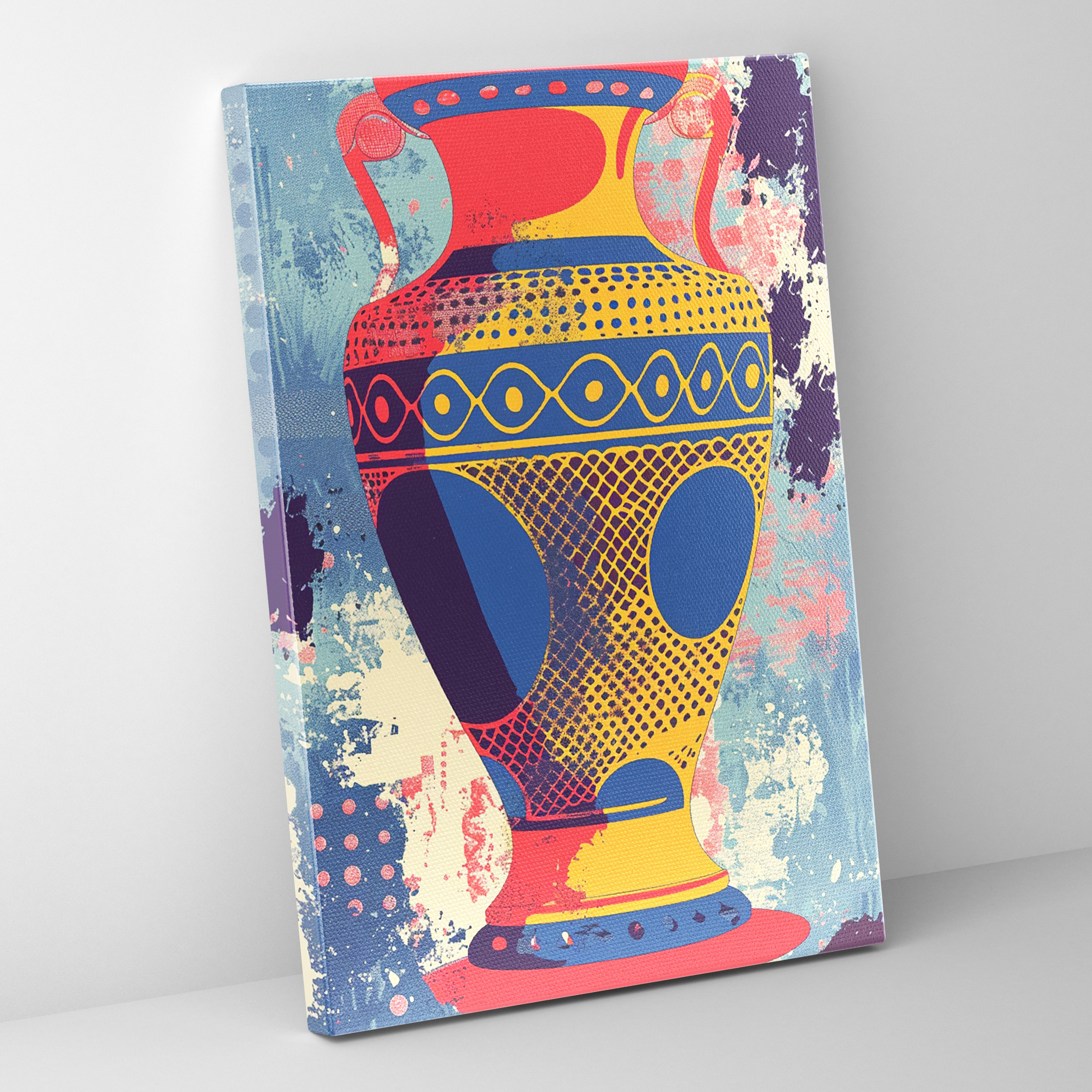 Greek Vase Pop Art Wall Decoration - Classicism And Popart, Wall Decoration, Greek Vase Pop Art, Home Decoration