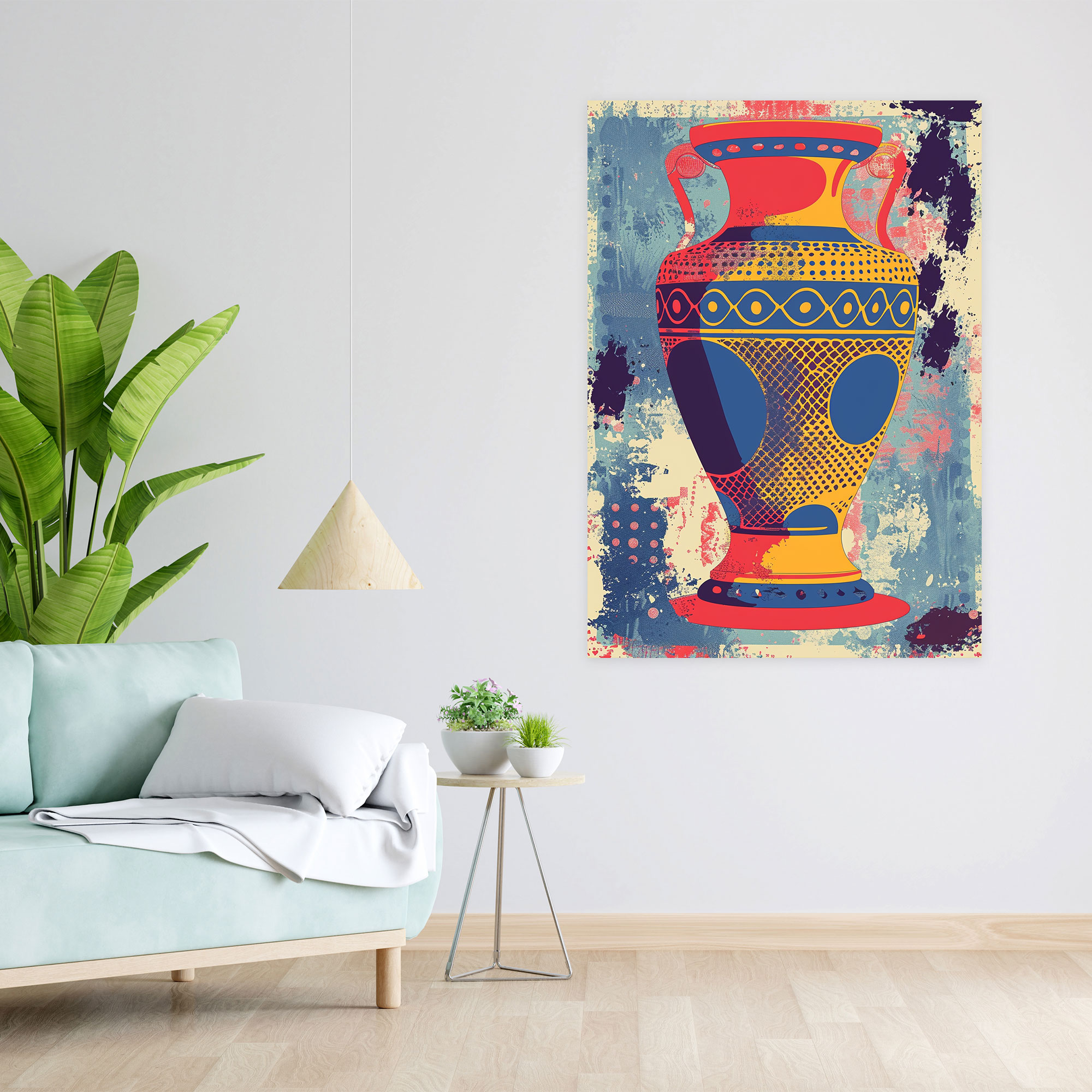 Greek Vase Pop Art Wall Decoration - Classicism And Popart, Wall Decoration, Greek Vase Pop Art, Home Decoration