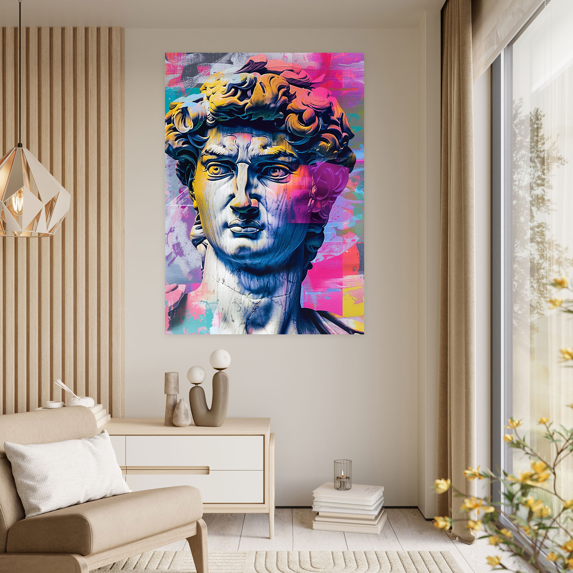 Pop Art Greek Sculpture Canvas Print - Classicism And Popart, Canvas Print, Home Decoration, Wall Decoration