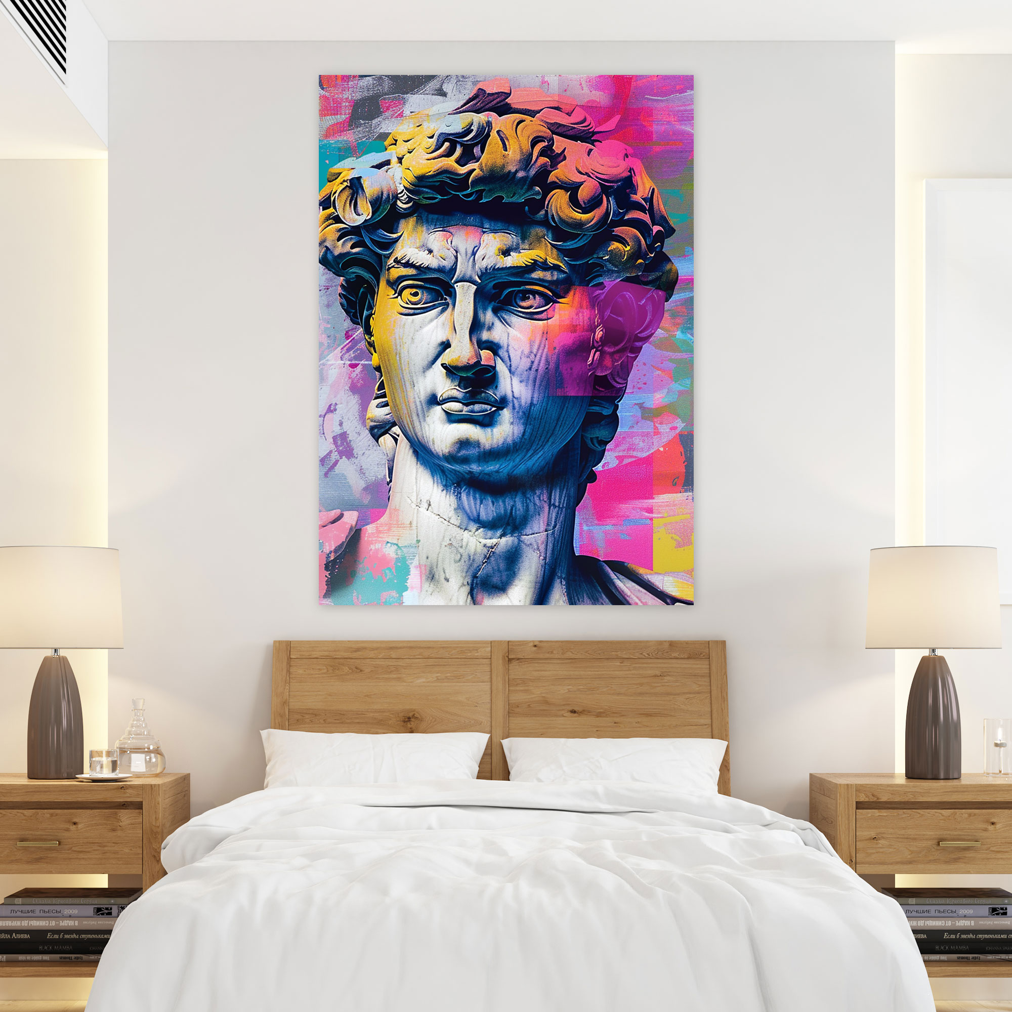Pop Art Greek Sculpture Canvas Print - Classicism And Popart, Canvas Print, Home Decoration, Wall Decoration