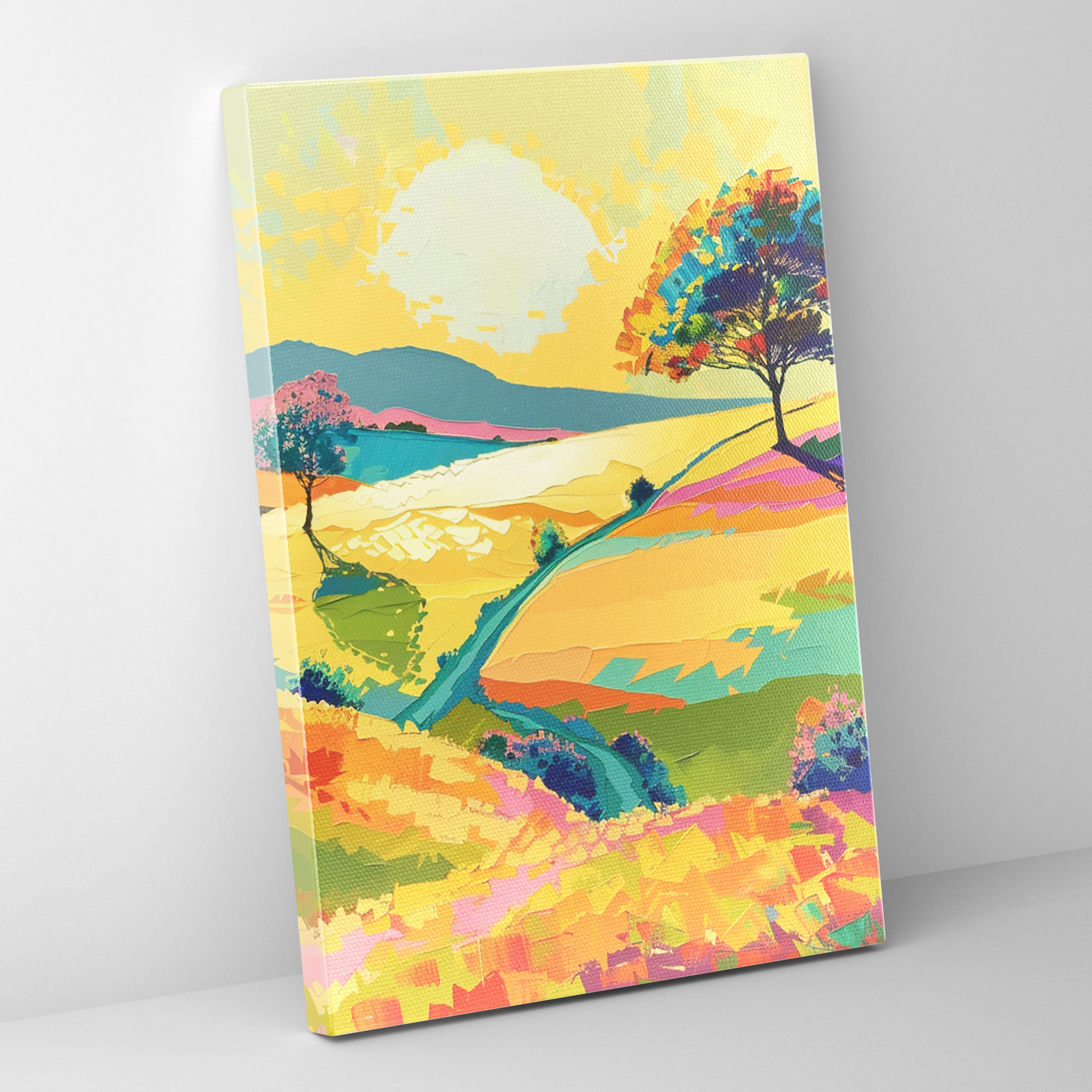 Pop Art Landscape Scene Canvas Print - Classicism And Popart, Wall Art, Home Decoration, Wall Decoration
