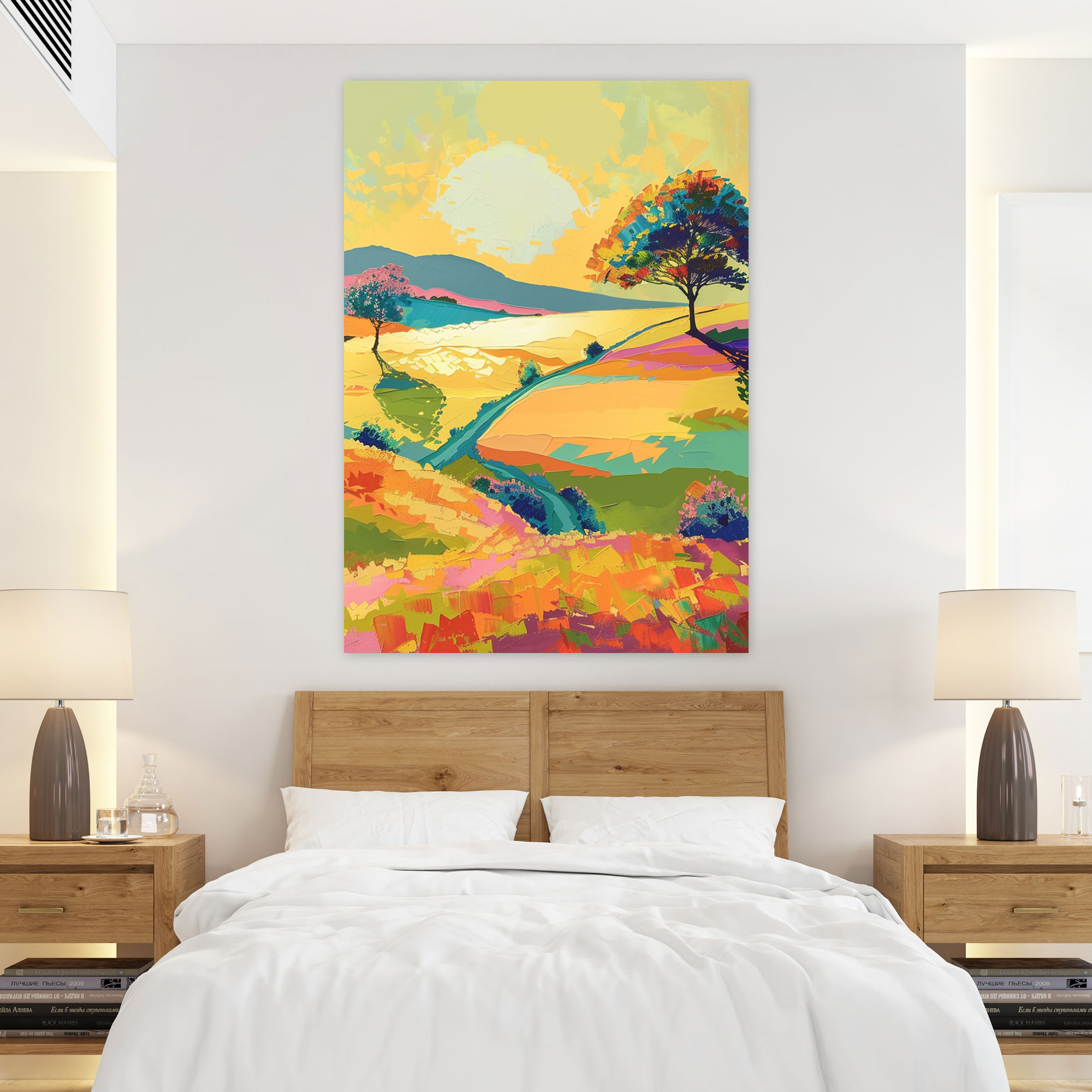 Pop Art Landscape Scene Canvas Print - Classicism And Popart, Wall Art, Home Decoration, Wall Decoration