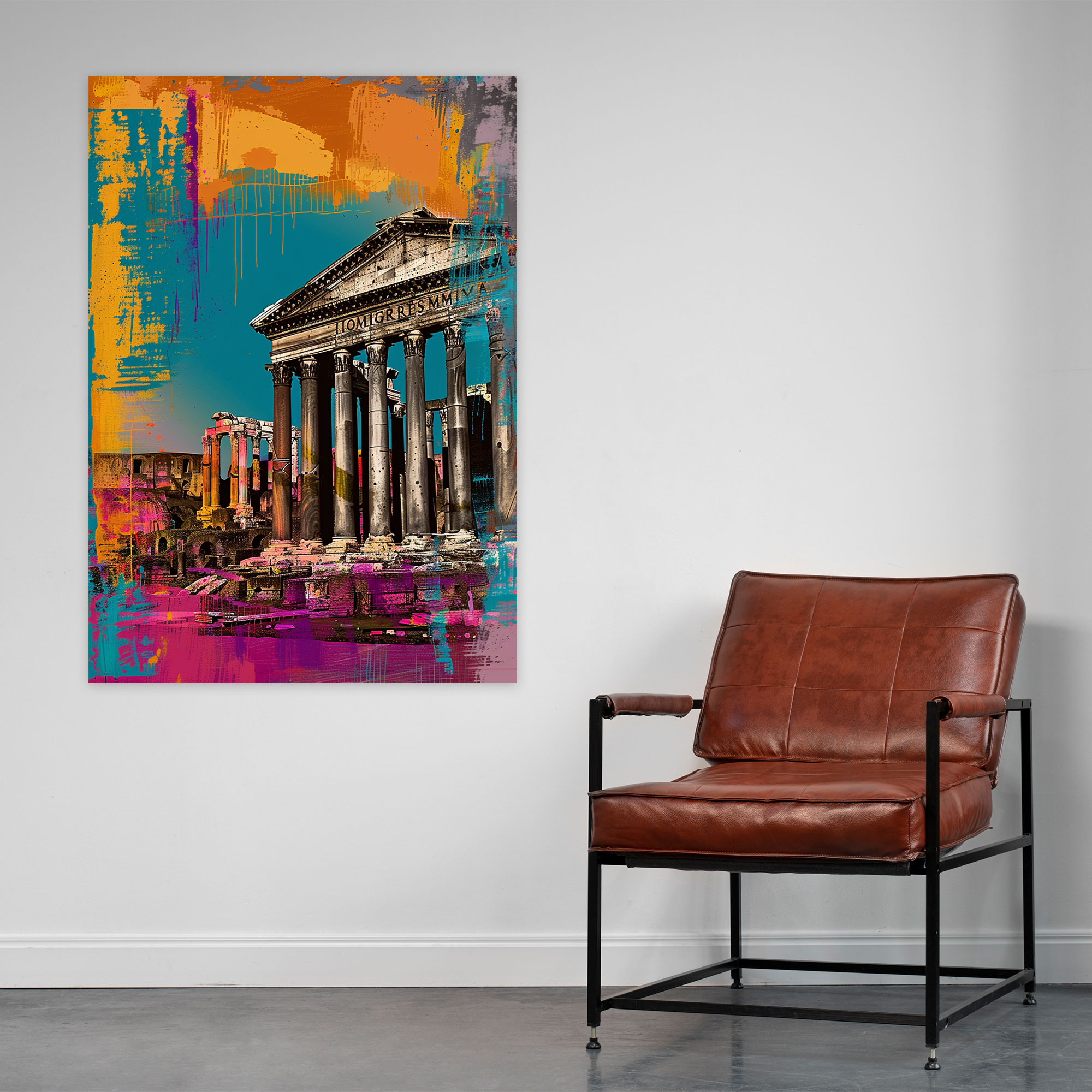 Roman Pop Graffiti Canvas Print - Classicism And Popart, Wall Art, Canvas Print, Roman Pop Graffiti