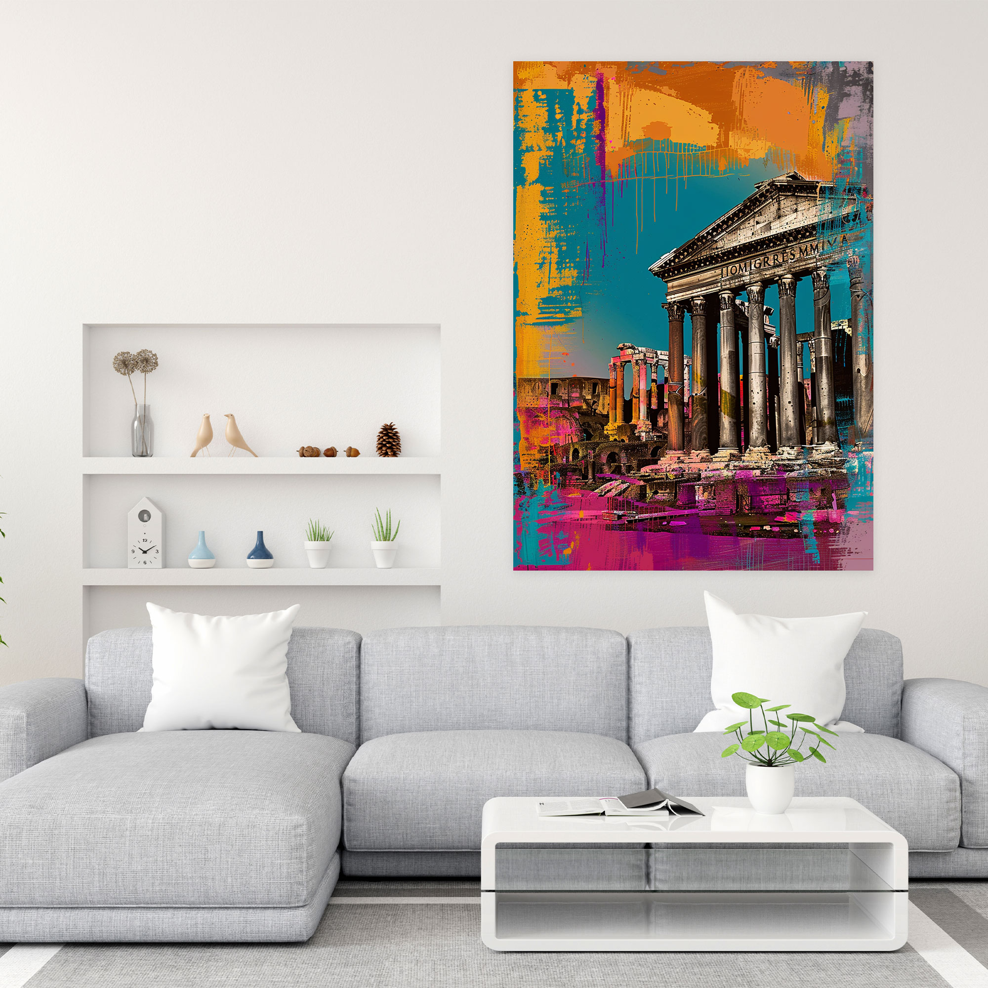 Roman Pop Graffiti Canvas Print - Classicism And Popart, Wall Art, Canvas Print, Roman Pop Graffiti