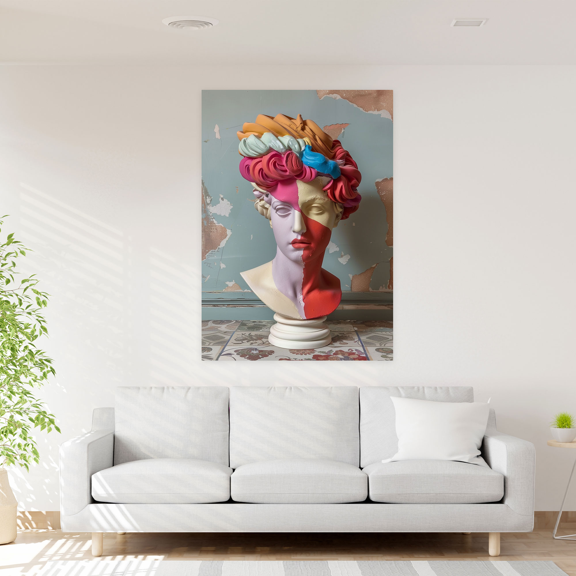 Whimsical Neoclassical Pop Wall Decoration - Classicism And Popart, Wall Decoration, Canvas, Whimsical Neoclassical Pop