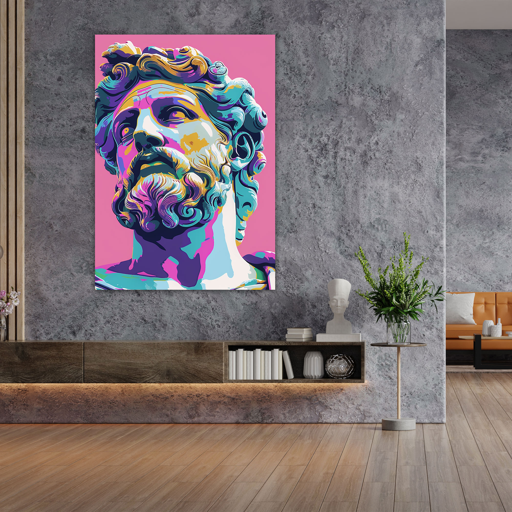Classicism Meets Pop Art Canvas Print - Classicism And Popart, Home Decoration, Combine Classicism With Pop Art, Canvas Print