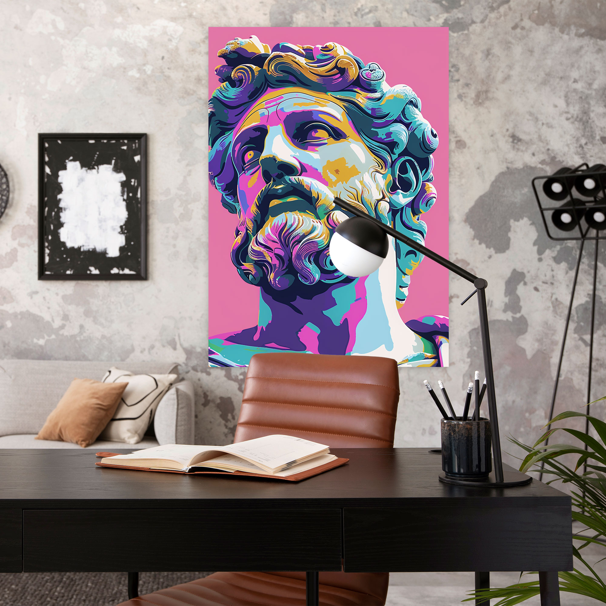 Classicism Meets Pop Art Canvas Print - Classicism And Popart, Home Decoration, Combine Classicism With Pop Art, Canvas Print