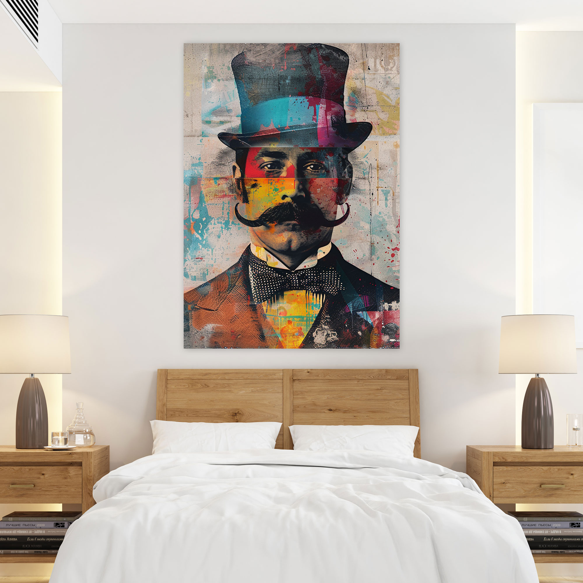 Playful Pop Art Portrait Canvas Print - Classicism And Popart, Canvas, Canvas Wall Art, Canvas Print