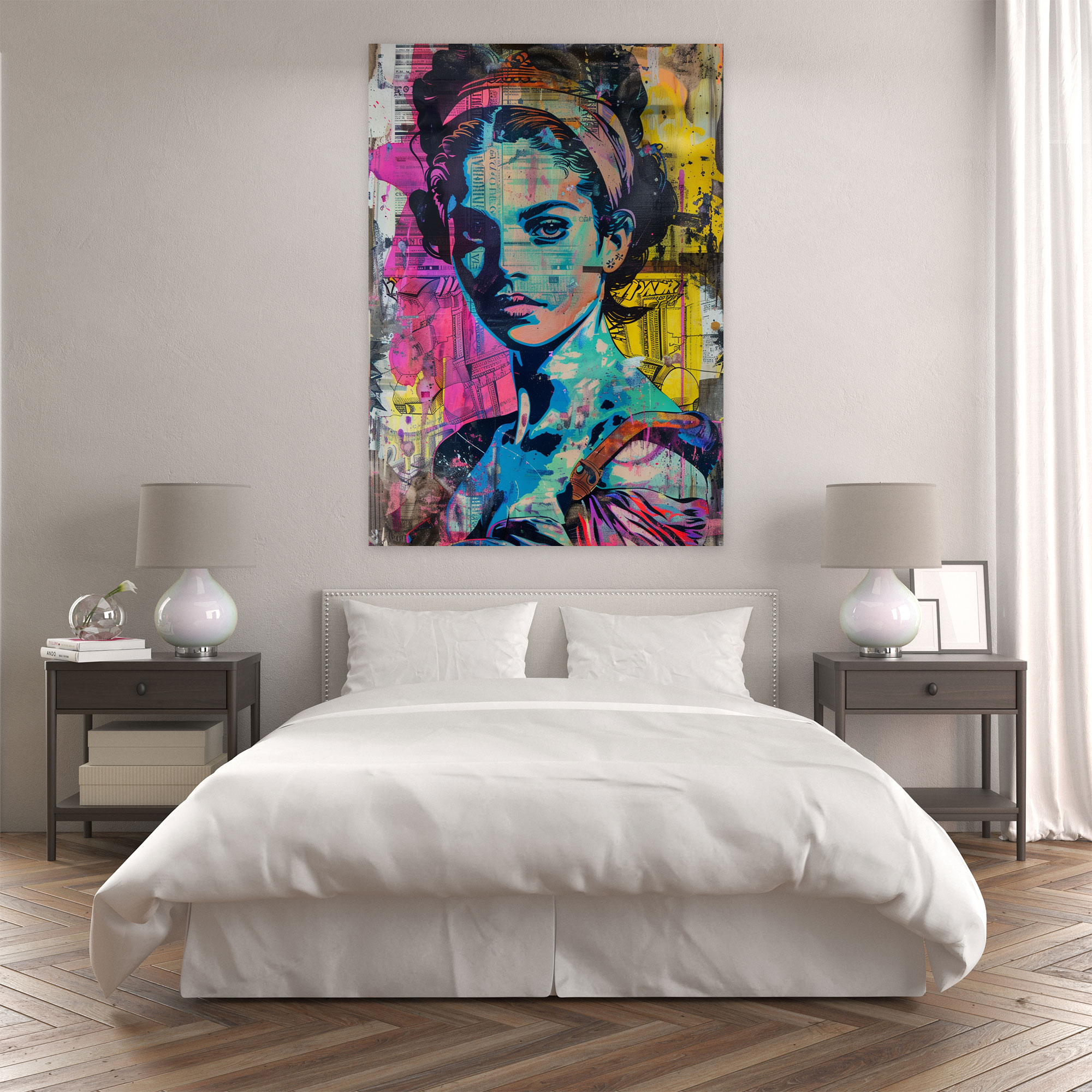 Neoclassical Portrait Pop Art Wall Art - Classicism And Popart, Canvas Wall Art, Wall Art, Canvas Print