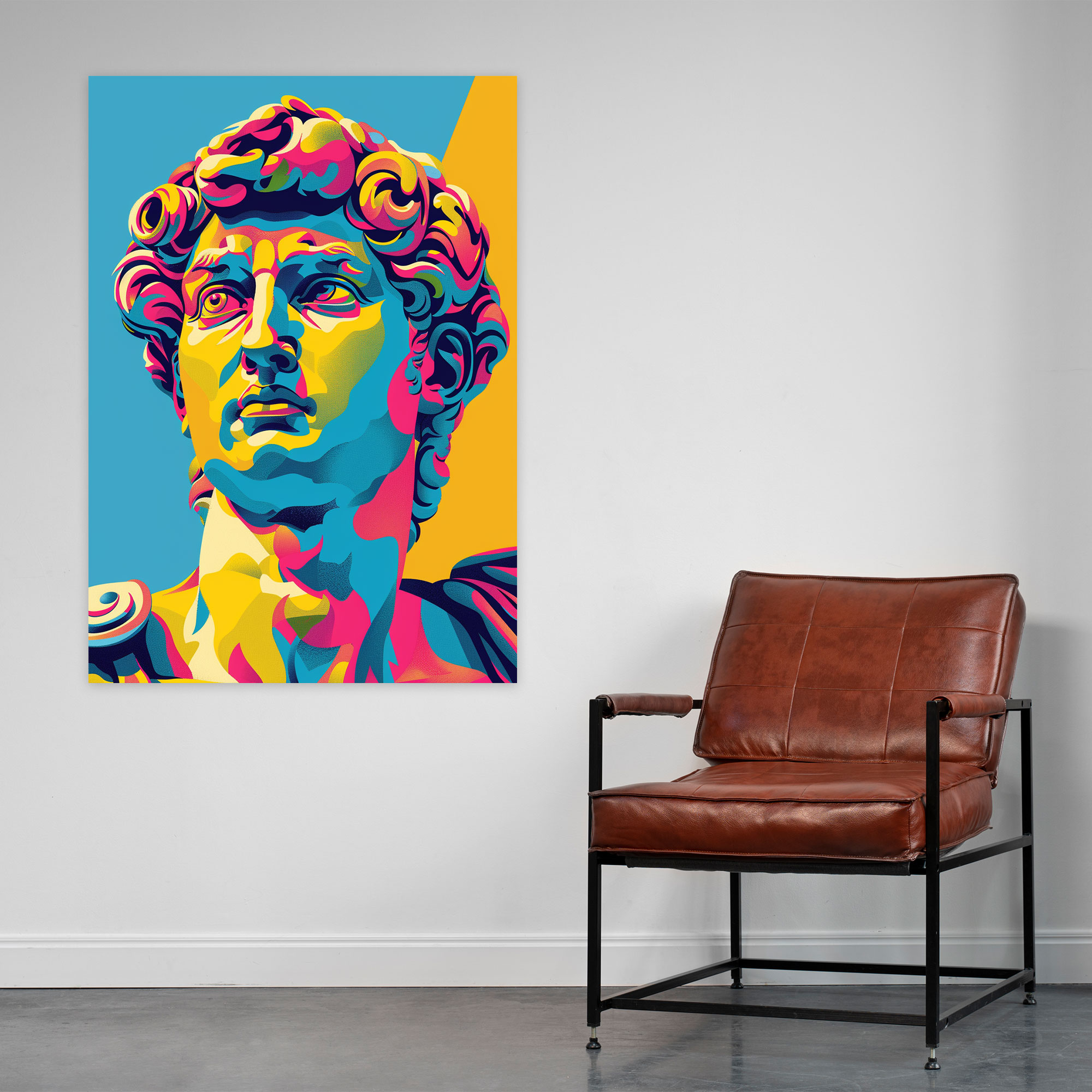 Greco-Roman Sculpture Pop Art Wall Decoration - Classicism And Popart, Wall Decoration, Canvas Print, Home Decoration