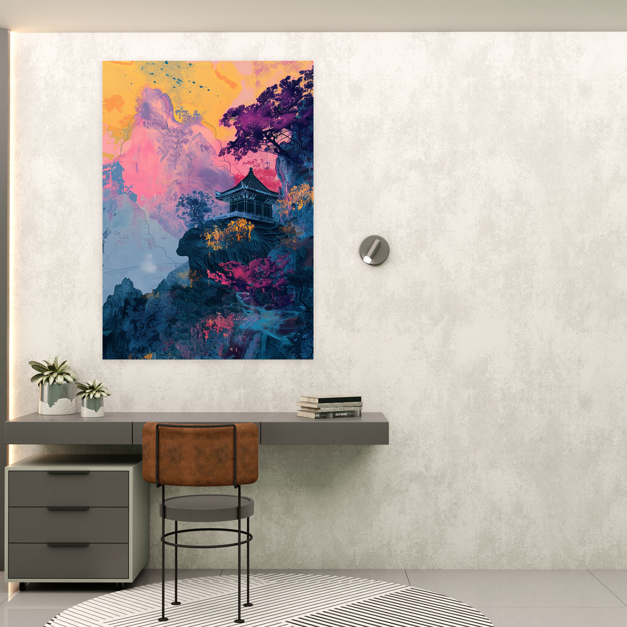 Chinese Landscape Pop Art Canvas Print - Classicism And Popart, Chinese Landscape Pop Art, Canvas Wall Art, Wall Art