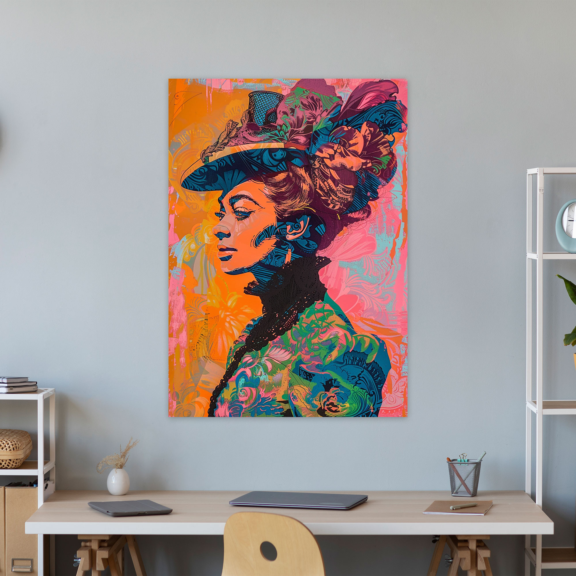 Victorian Portrait Pop Art Wall Art - Classicism And Popart, Wall Decoration, Home Decoration, Canvas Print
