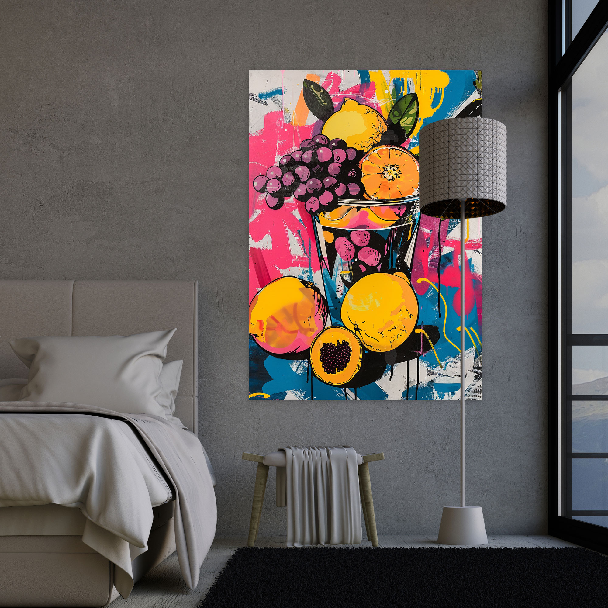 Still Life Pop Art Graffiti Canvas Print - Classicism And Popart, Wall Decoration, Still Life Pop Art Graffiti, Home Decoration