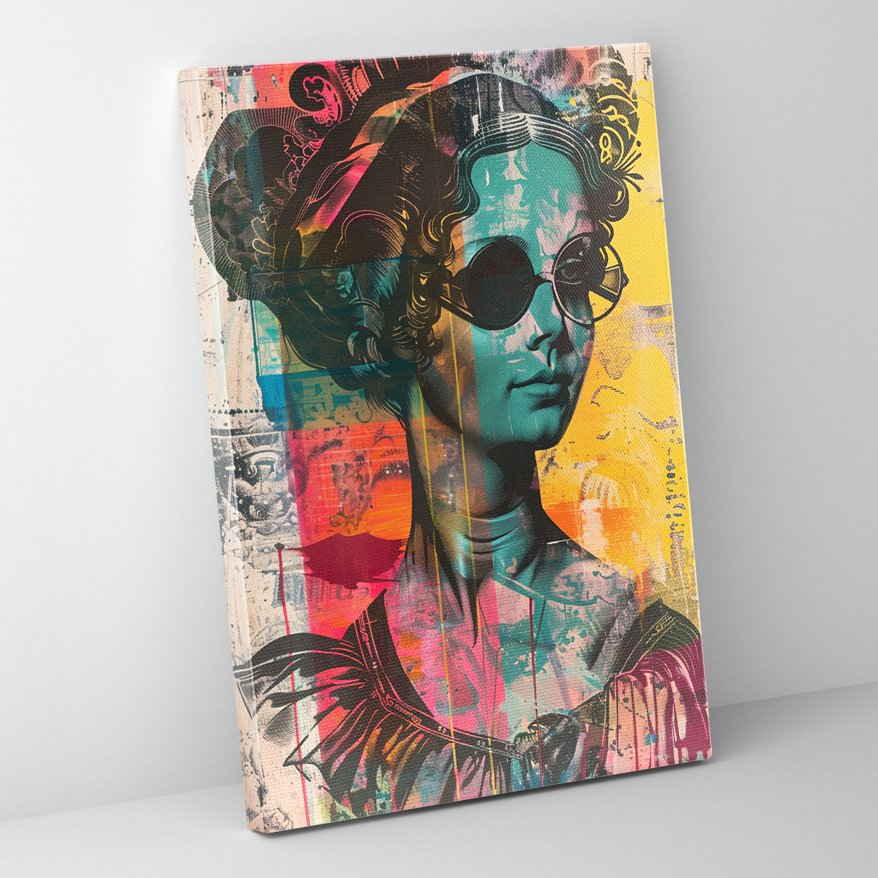 Pop Art Klasizm Kanvas Tablo - Klasizm ve Popart Kanvas Tablo Duvar Sanatı Ev Dekorasyonu