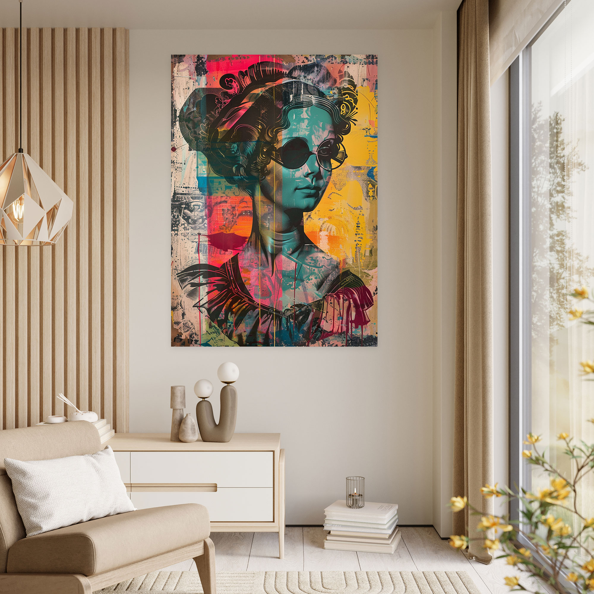 Pop Art Klasizm Kanvas Tablo - Klasizm ve Popart Kanvas Tablo Duvar Sanatı Ev Dekorasyonu
