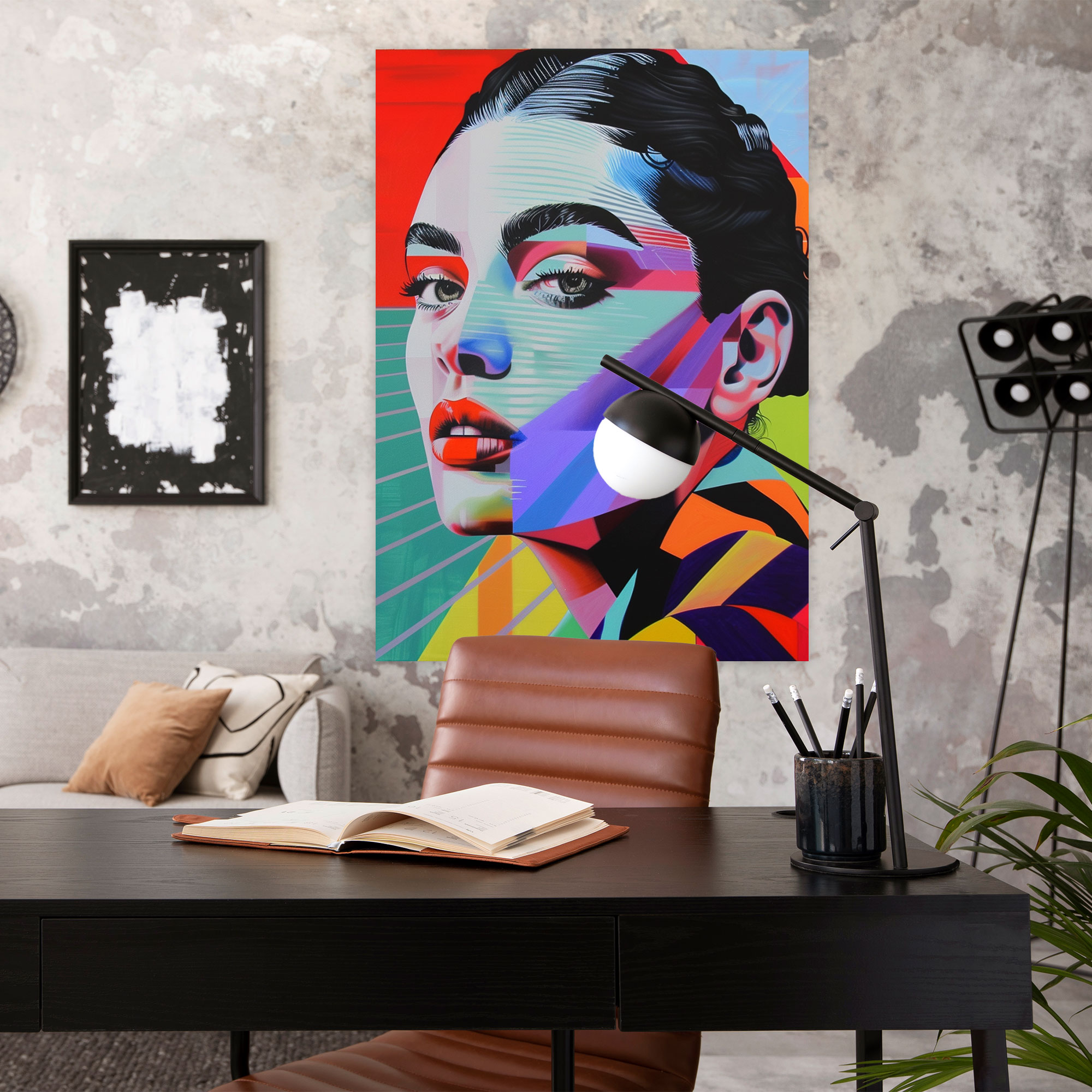 Modern Portrait Canvas Print - Classicism And Popart, Classicism With Pop Art, Canvas Wall Art, Canvas