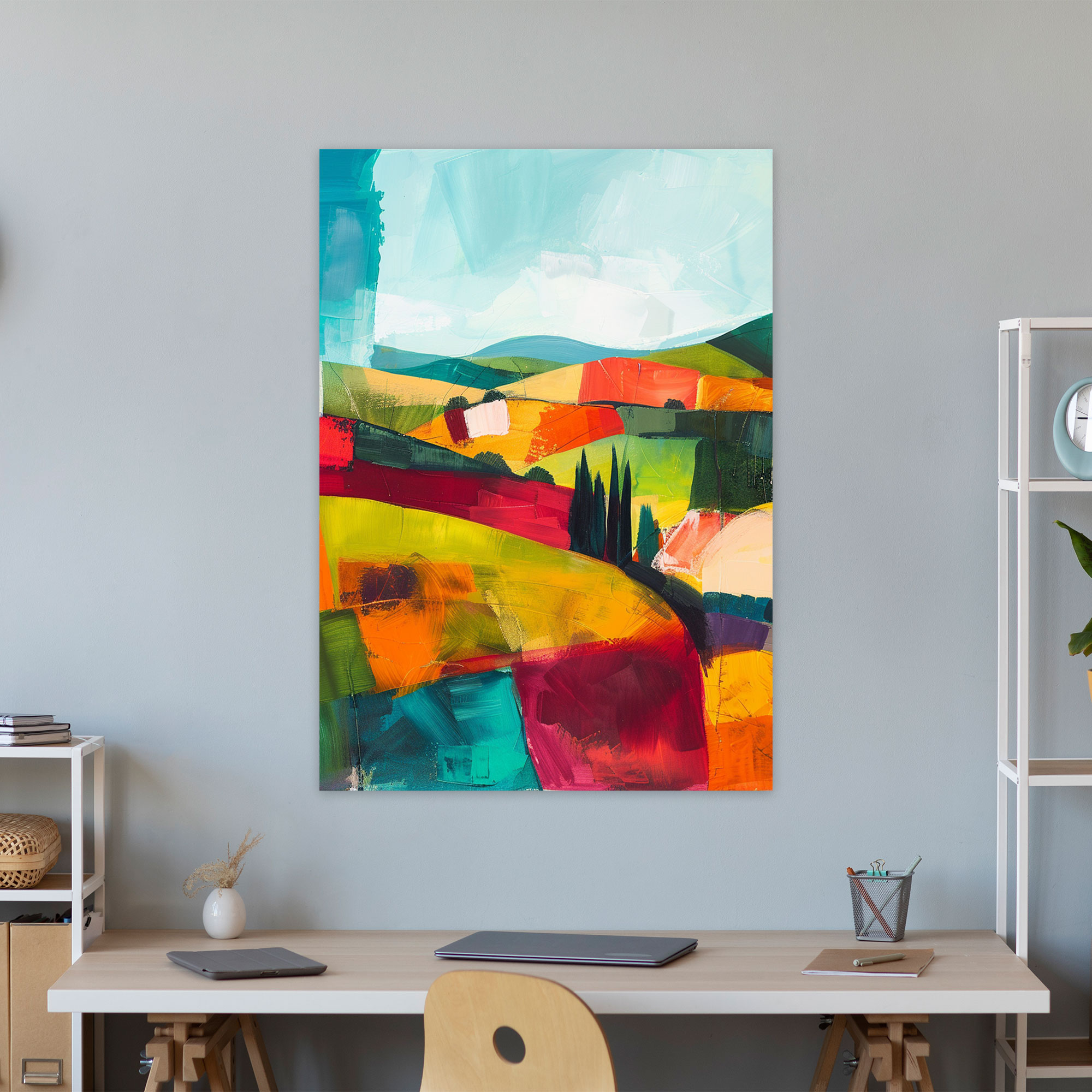 Abstract Landscape Canvas Print - Classicism And Popart, Canvas, Wall Art, Canvas Print