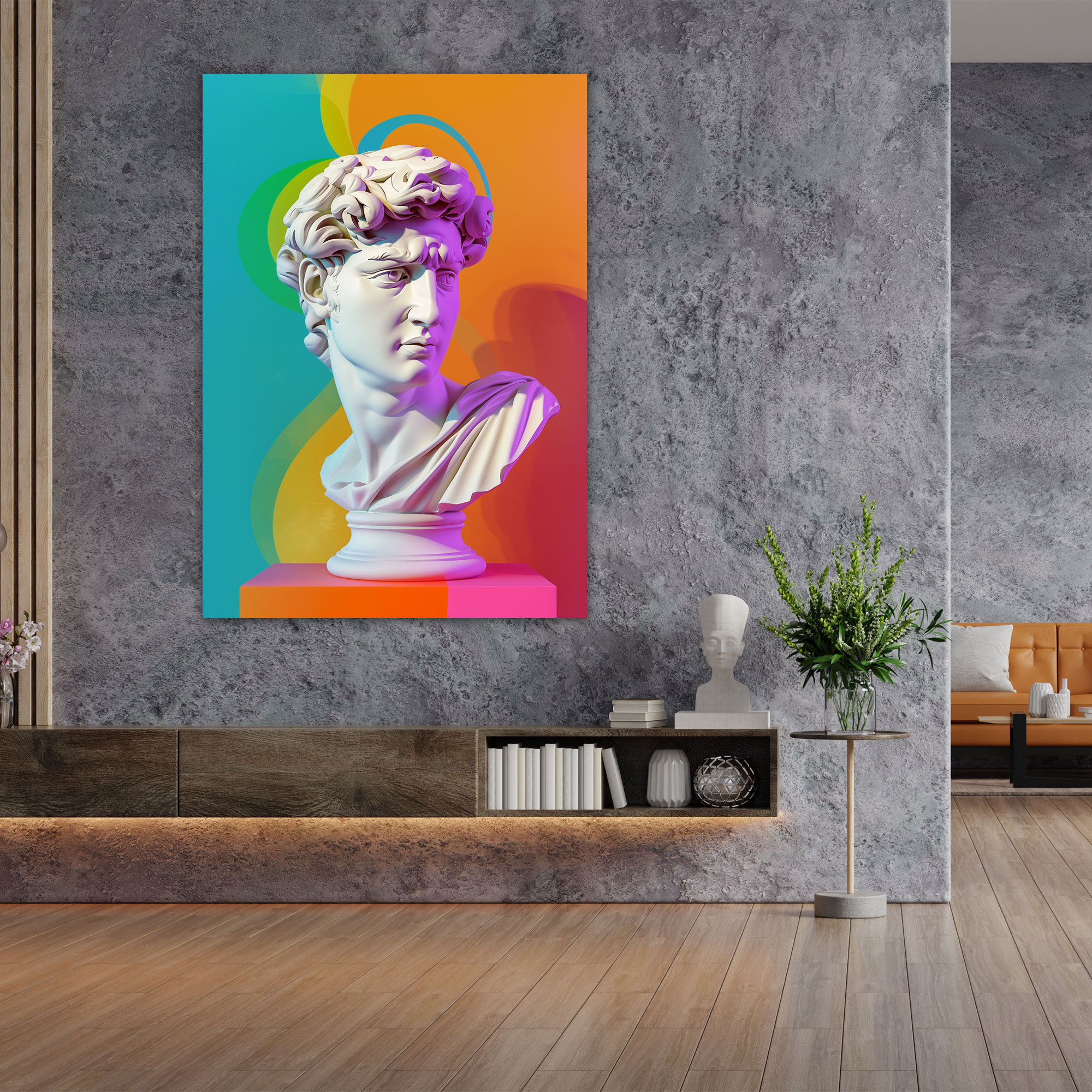 Pop Art Klasik Ev Dekorasyonu - Klasizm ve Popart Ev Dekorasyonu Kanvas Tablo Pop Art