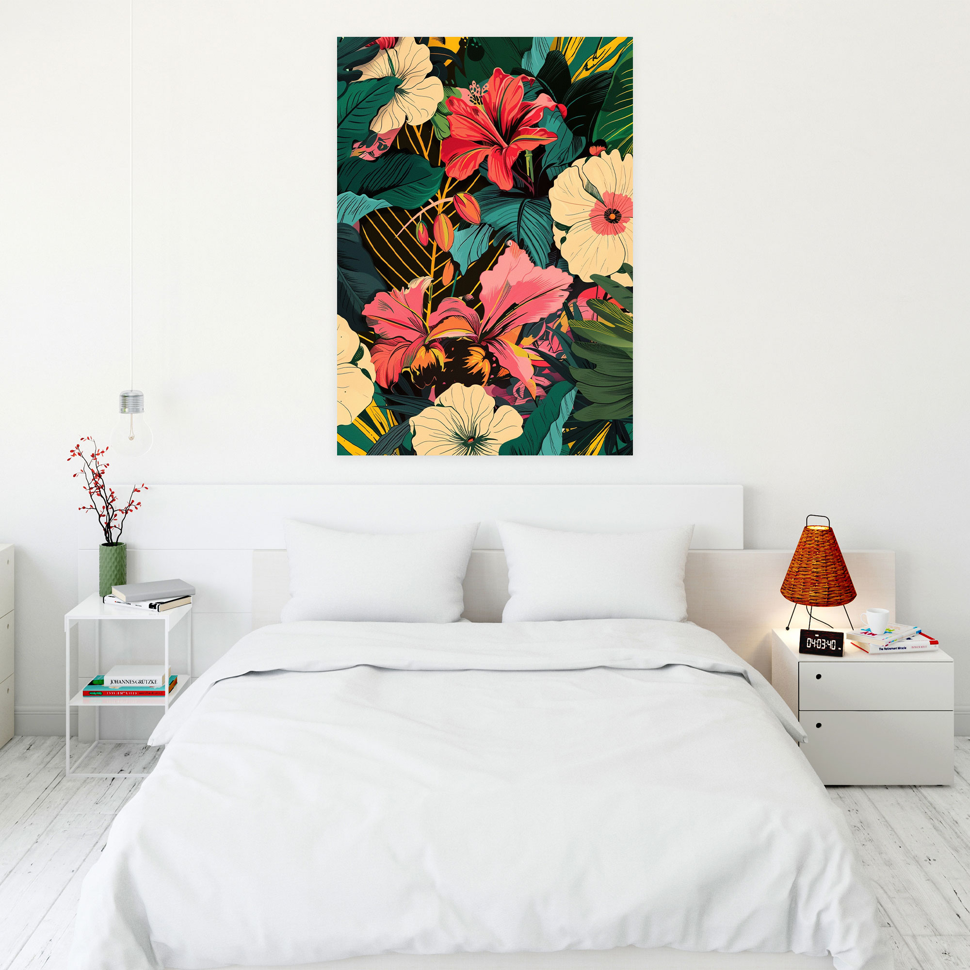 Classic Botanical Pop Art Canvas Print - Classicism And Popart, Classicism, Home Decoration, Canvas Print