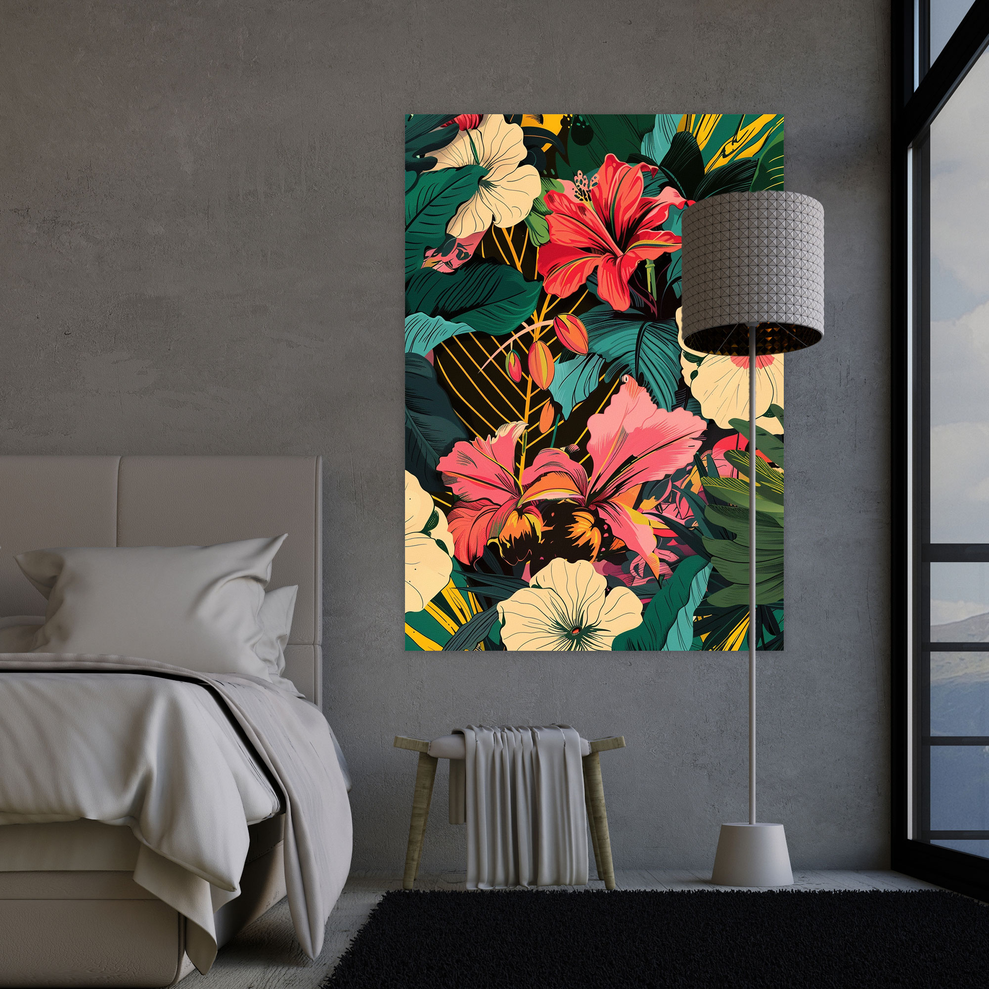 Classic Botanical Pop Art Canvas Print - Classicism And Popart, Classicism, Home Decoration, Canvas Print