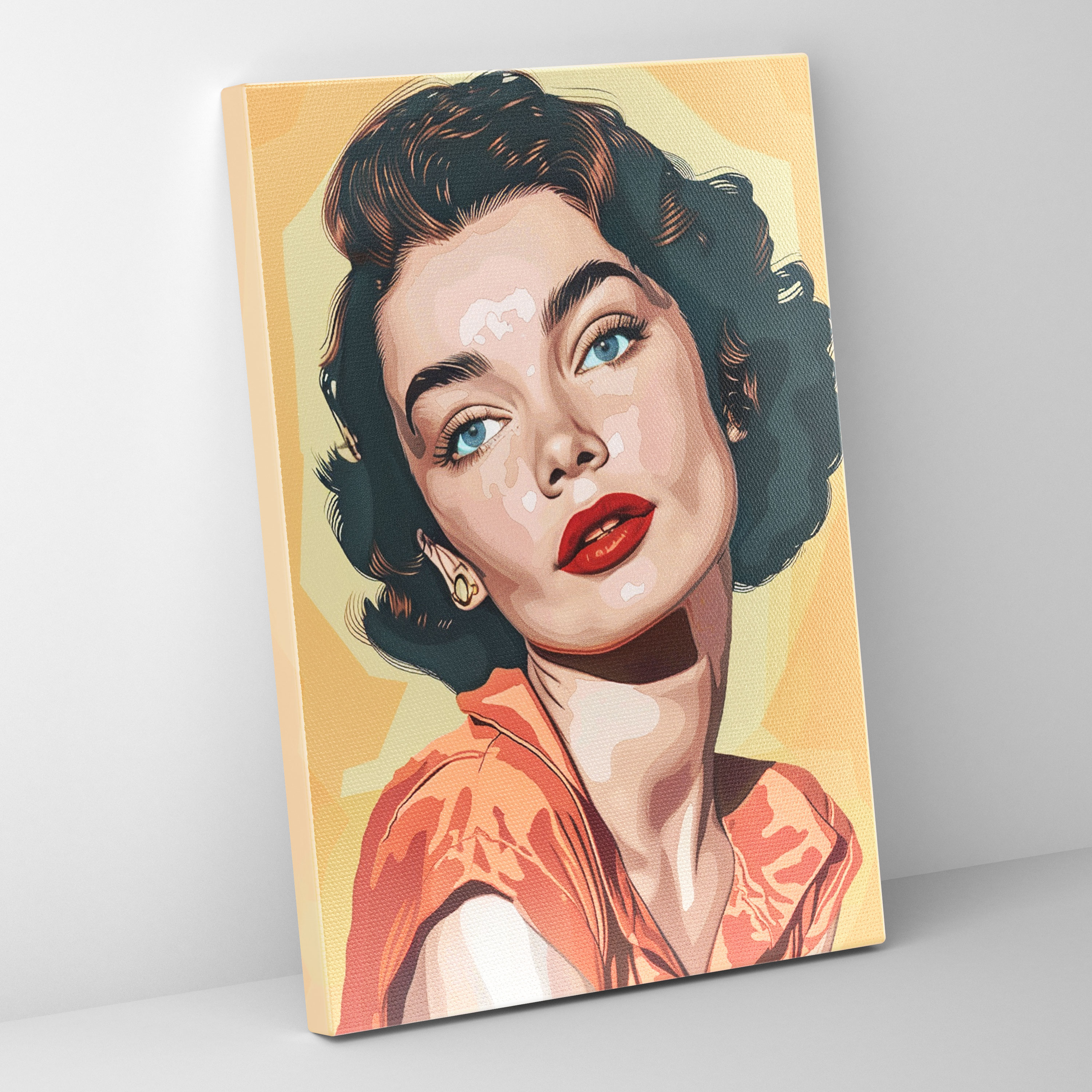 Classic Pop Art Portrait Canvas Print - Classicism And Popart, Classicism, Canvas Print, Pop Art