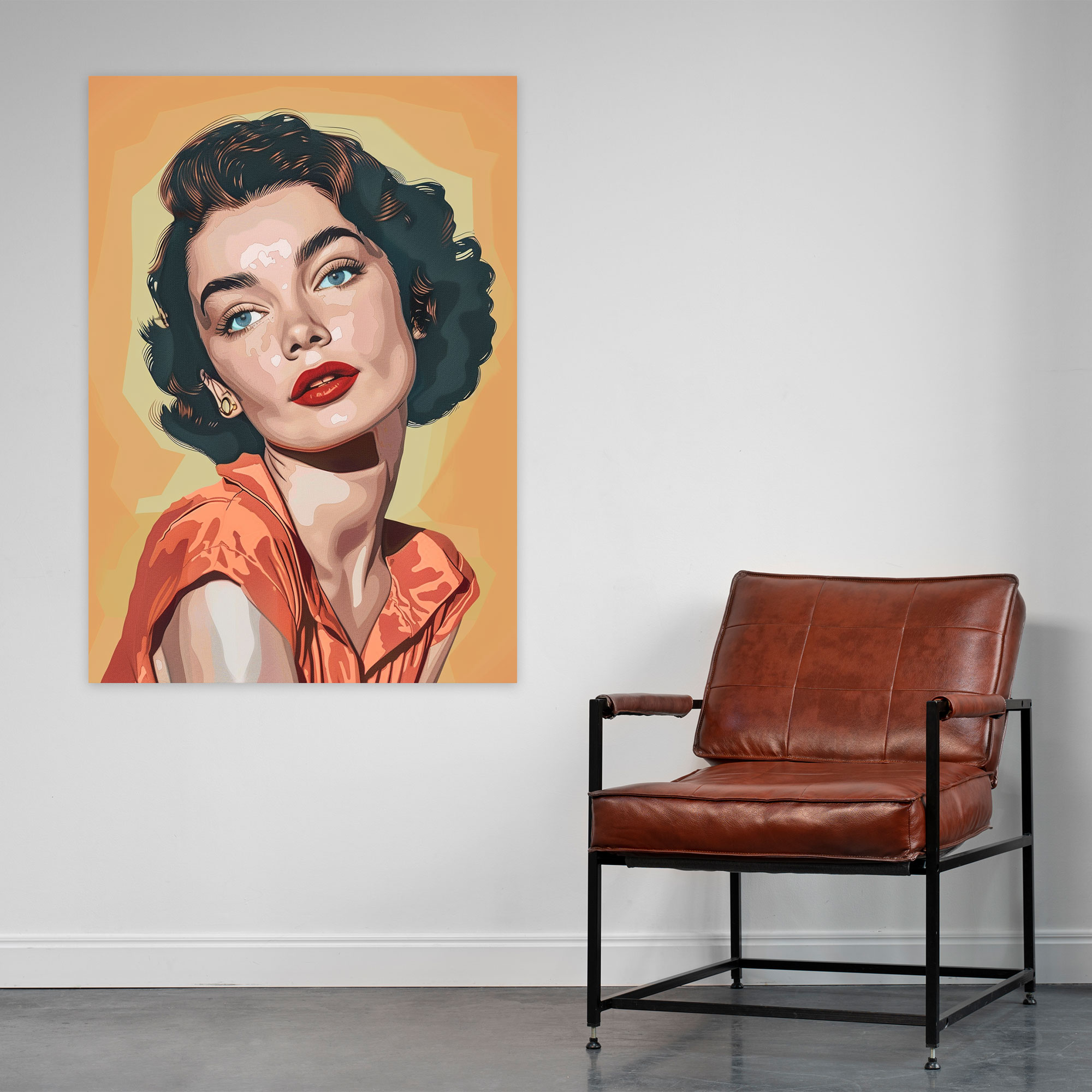 Classic Pop Art Portrait Canvas Print - Classicism And Popart, Classicism, Canvas Print, Pop Art
