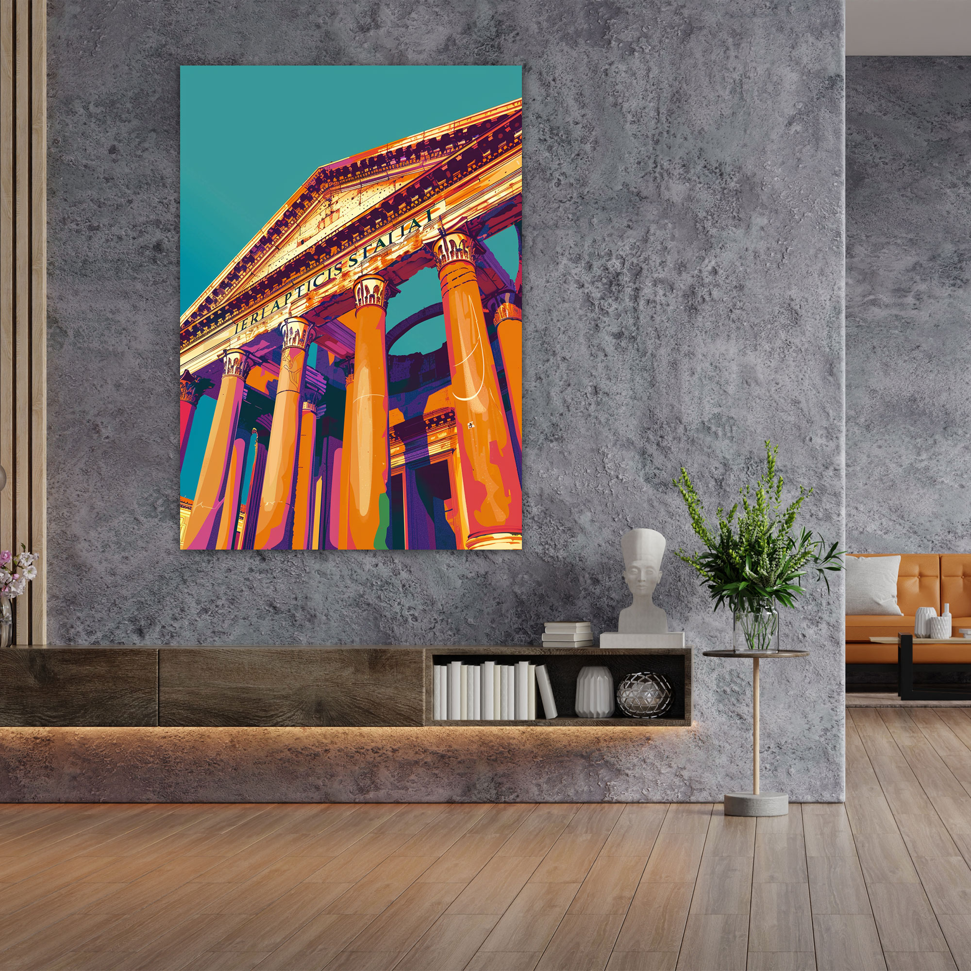 Pop Art Roman Mimarlık Duvar Dekorasyonu - Klasik ve Popart Kanvas Klasik Pop Art