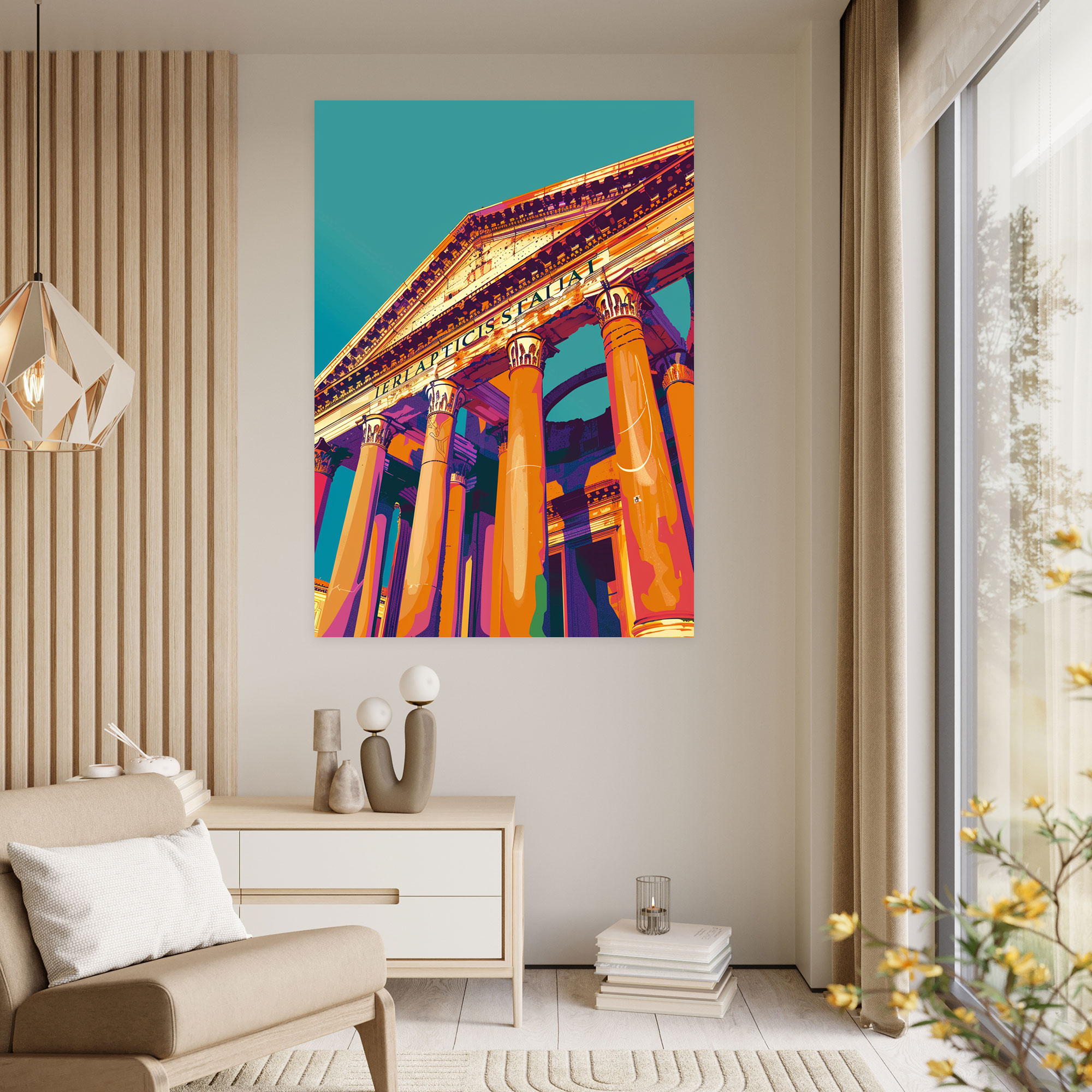 Pop Art Roman Mimarlık Duvar Dekorasyonu - Klasik ve Popart Kanvas Klasik Pop Art