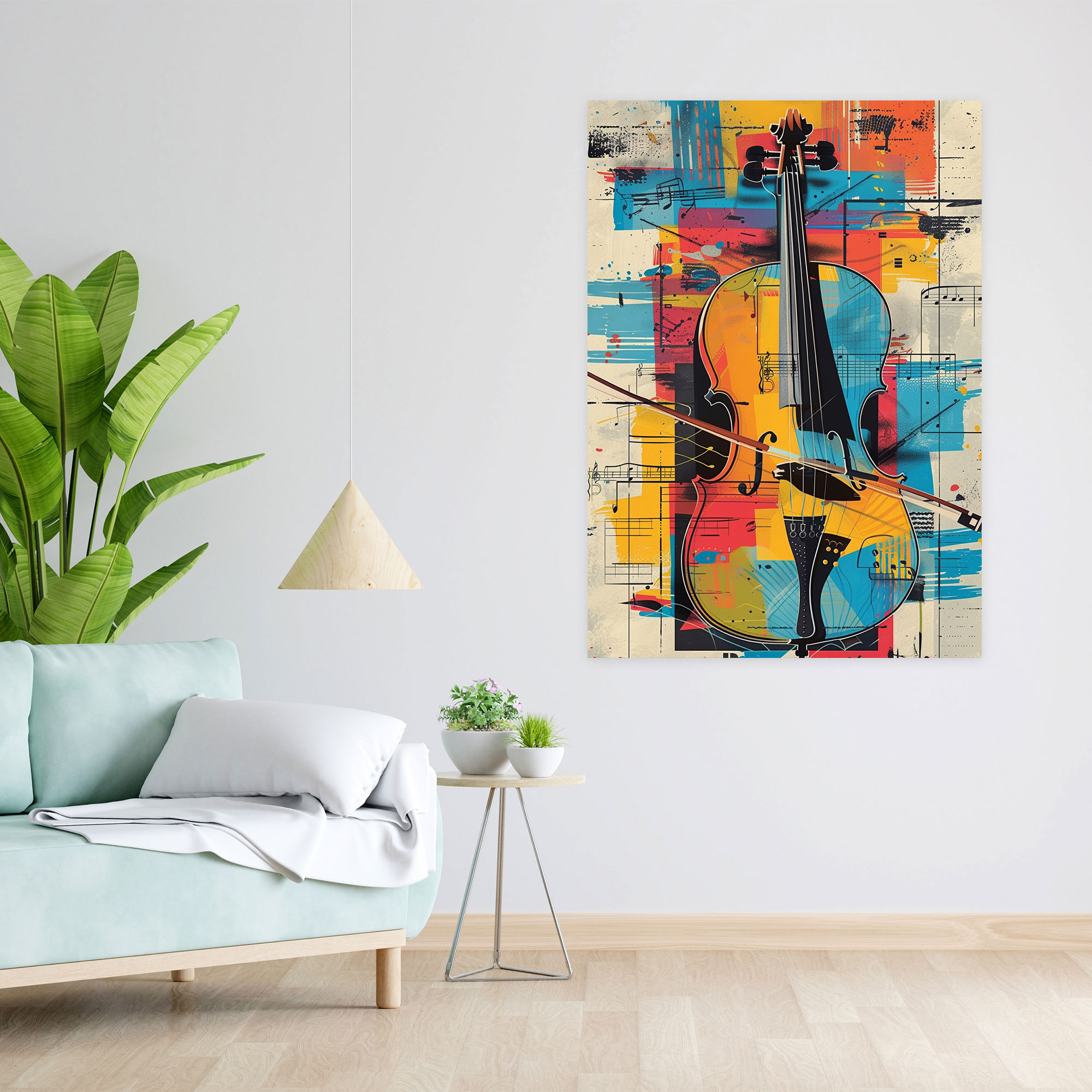 Pop Art Music Instruments Wall Art - Classicism And Popart, Wall Art, Wall Decoration, Classicism