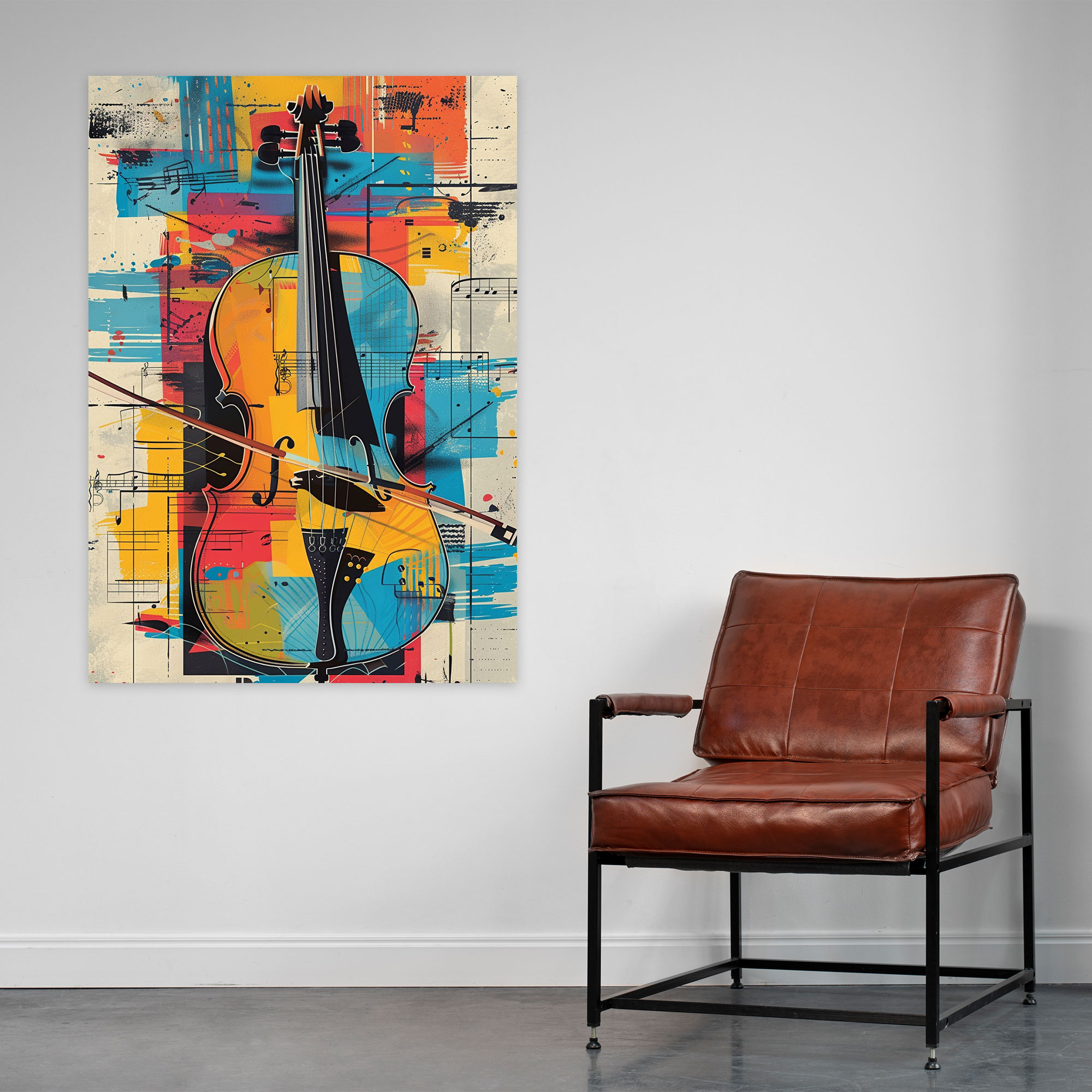 Pop Art Music Instruments Wall Art - Classicism And Popart, Wall Art, Wall Decoration, Classicism