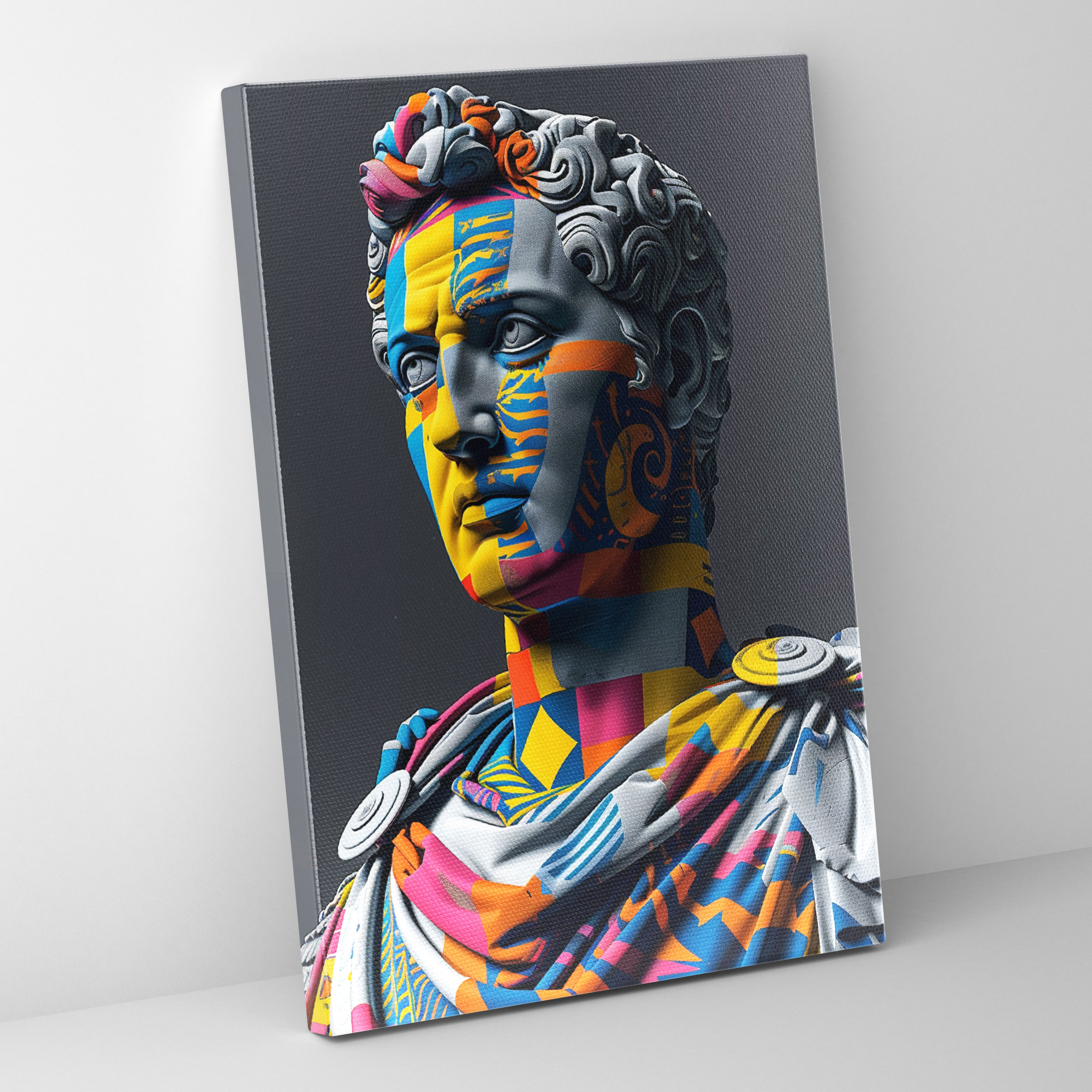 Julius Caesar Pop Art Canvas Print - Classicism And Popart, Wall Art, Canvas, Wall Decoration