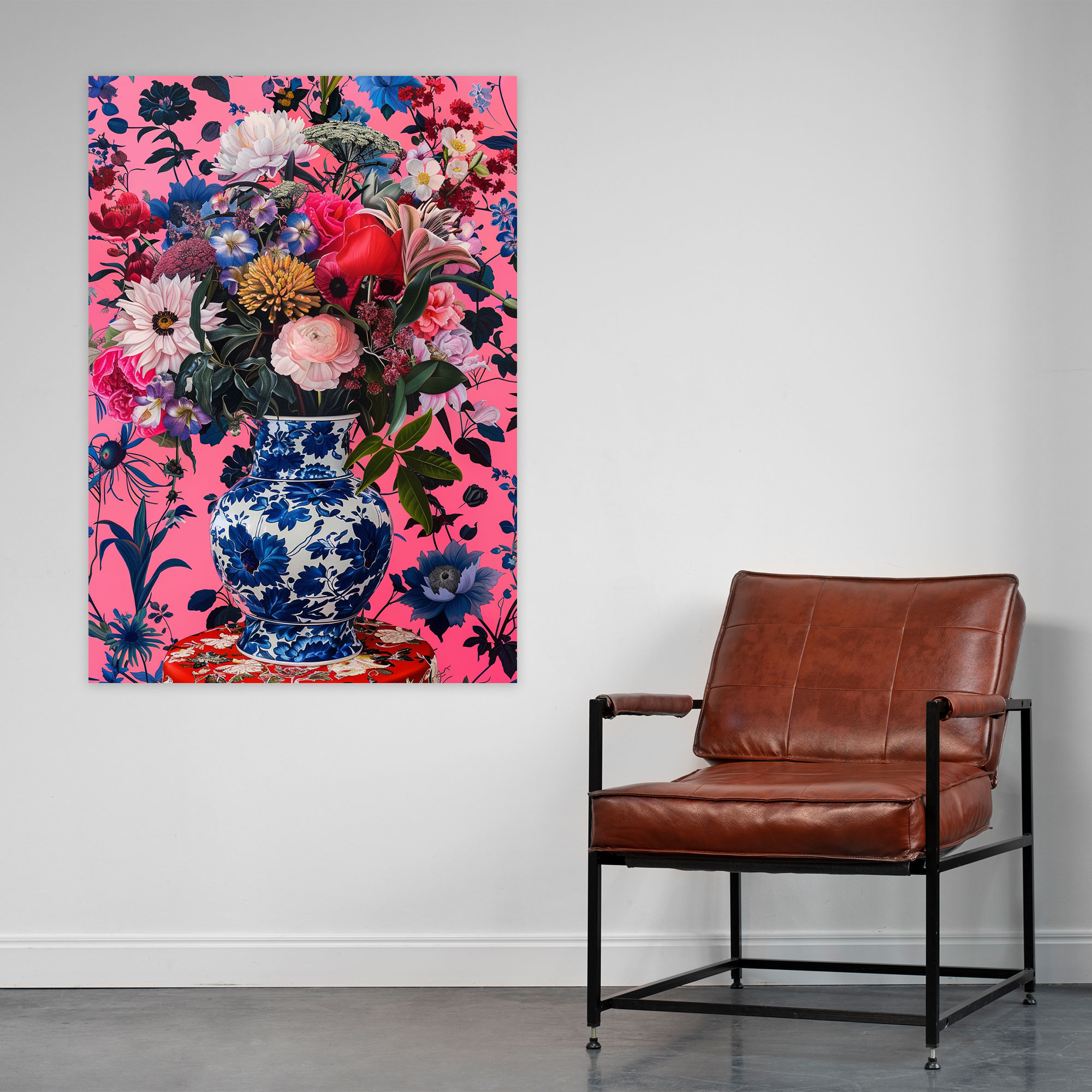 Classic Floral Pop Art Canvas Print - Classicism And Popart, Canvas Wall Art, Wall Art, Classic Floral Pop Art