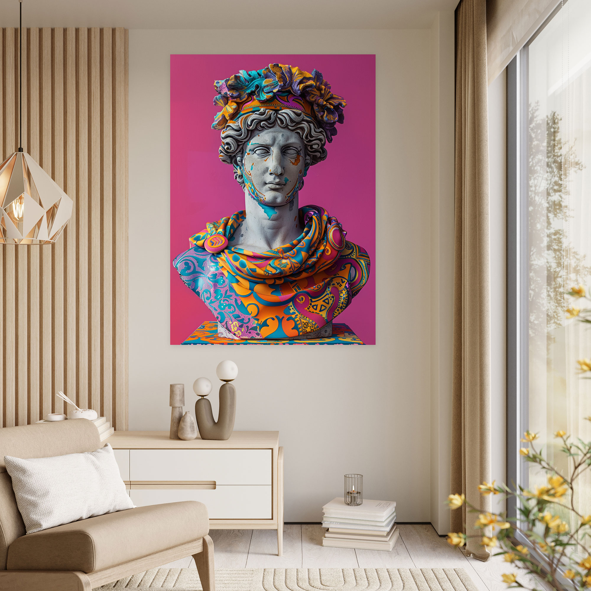 Greek Sculpture Pop Art Canvas Print - Classicism And Popart, Greek Sculpture Pop Art, Canvas Wall Art, Wall Art