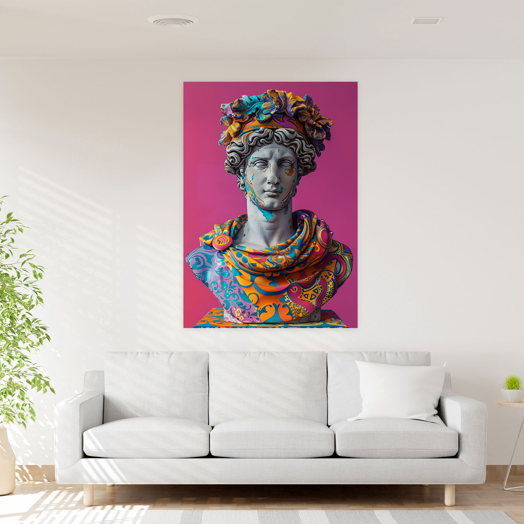 Greek Sculpture Pop Art Canvas Print - Classicism And Popart, Greek Sculpture Pop Art, Canvas Wall Art, Wall Art