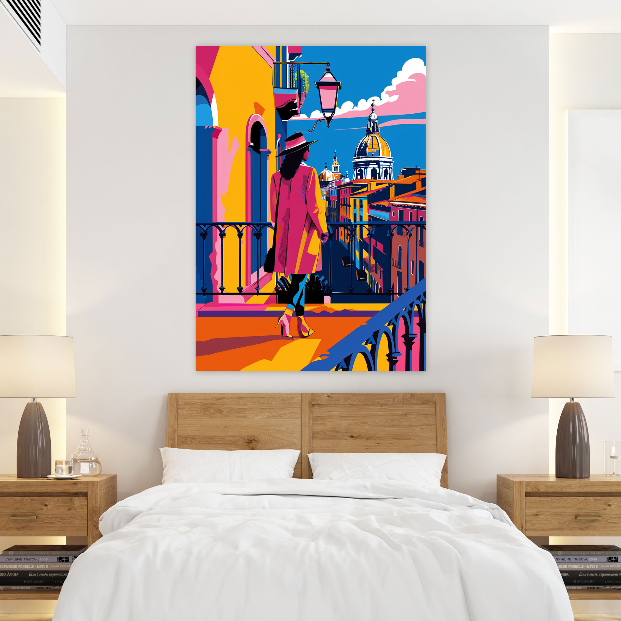 Pop Art Landscape Romance Canvas Print - Classicism And Popart, Home Decoration, Pop Art Landscape Romance, Wall Decoration