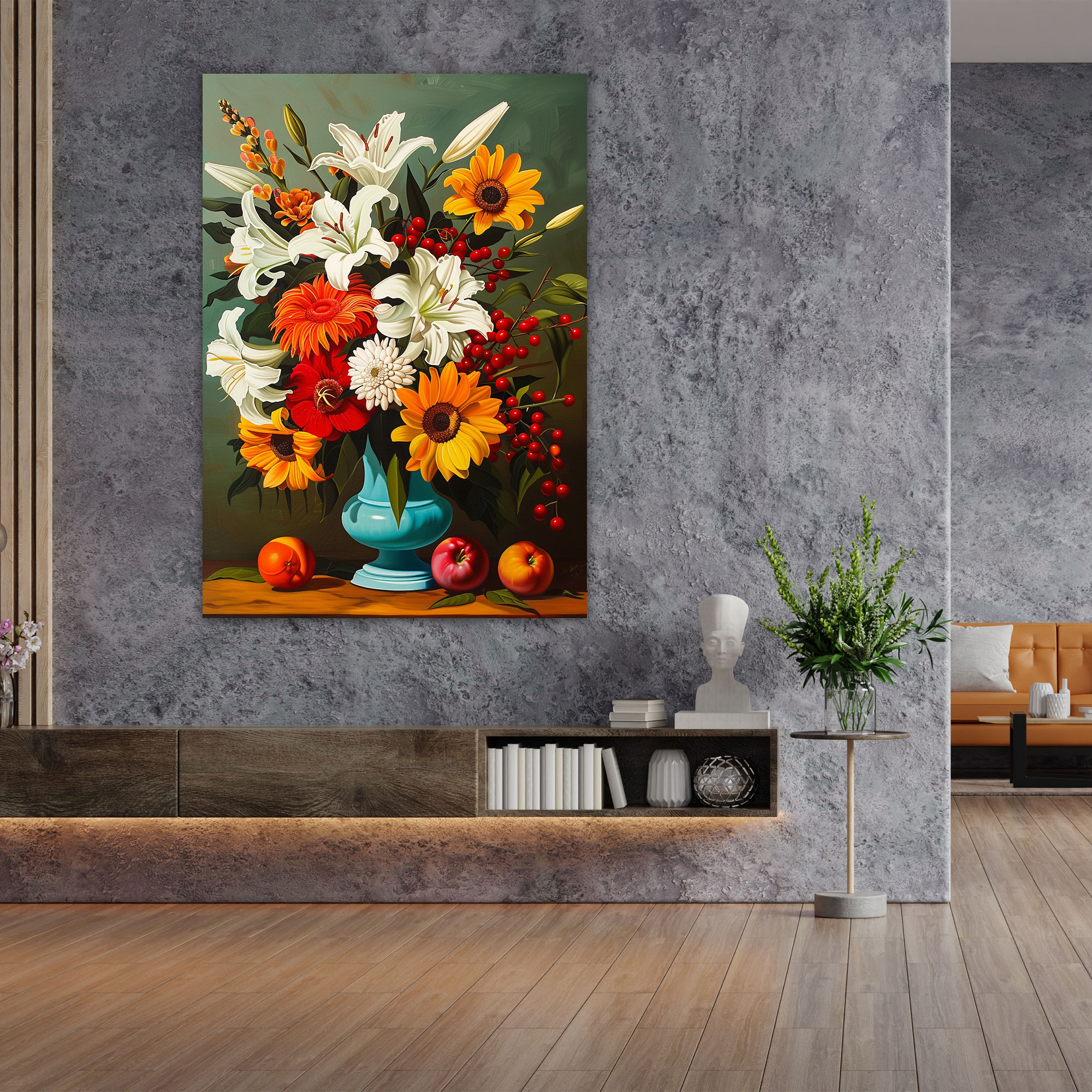 Floral Pop Art Canvas Print - Classicism And Popart, Home Decoration, Floral, Pop Art