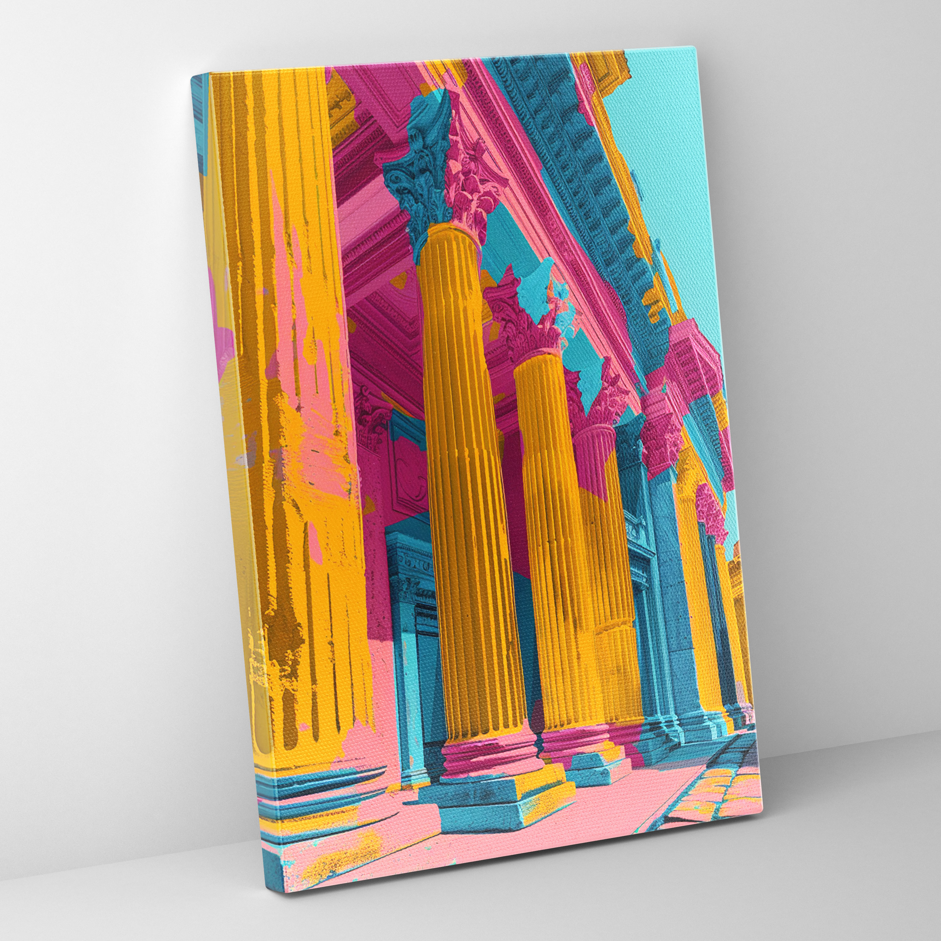 Roman Architecture Pop Art Wall Decoration - Classicism And Popart, Pop Art, Home Decoration, Canvas Wall Art