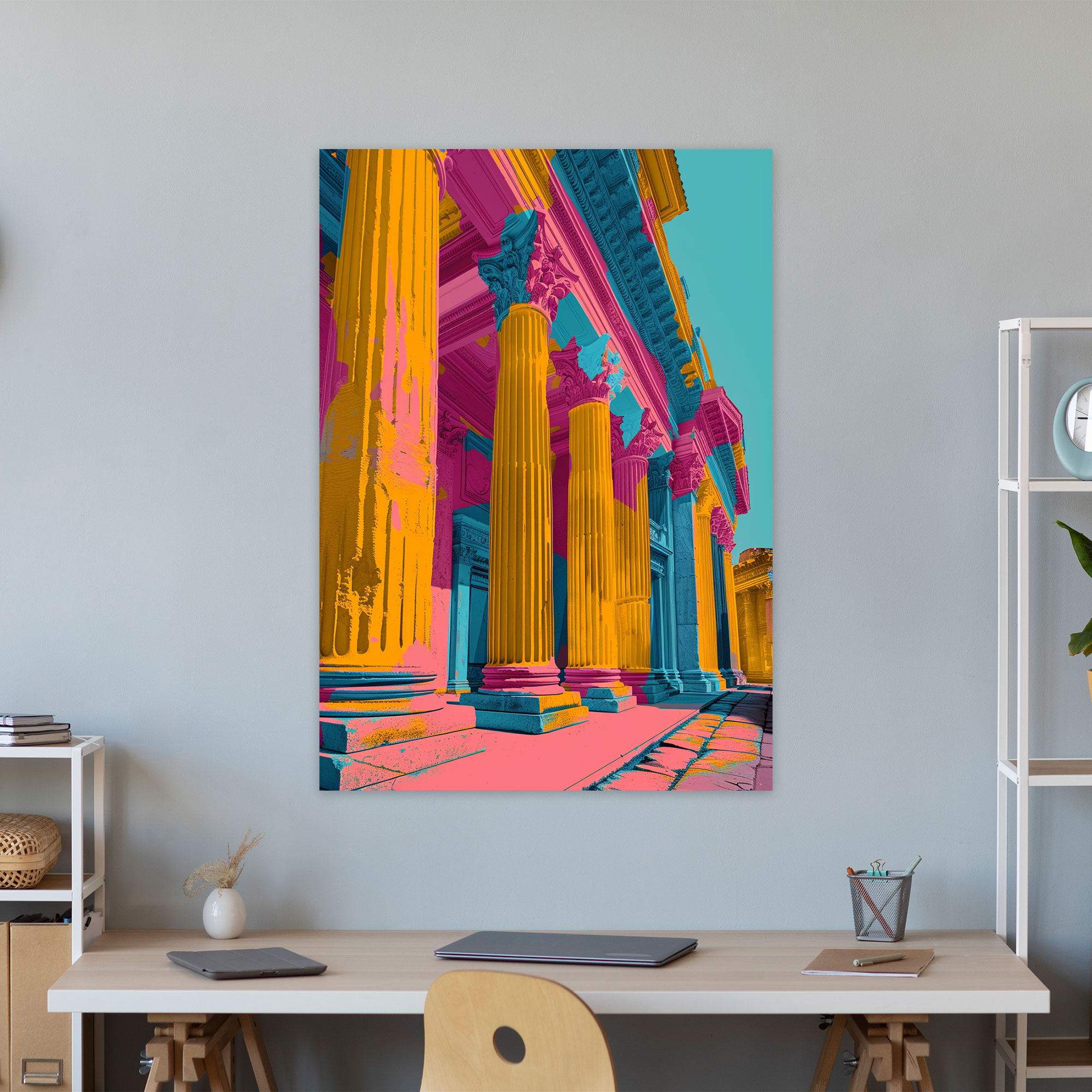 Roman Architecture Pop Art Wall Decoration - Classicism And Popart, Pop Art, Home Decoration, Canvas Wall Art