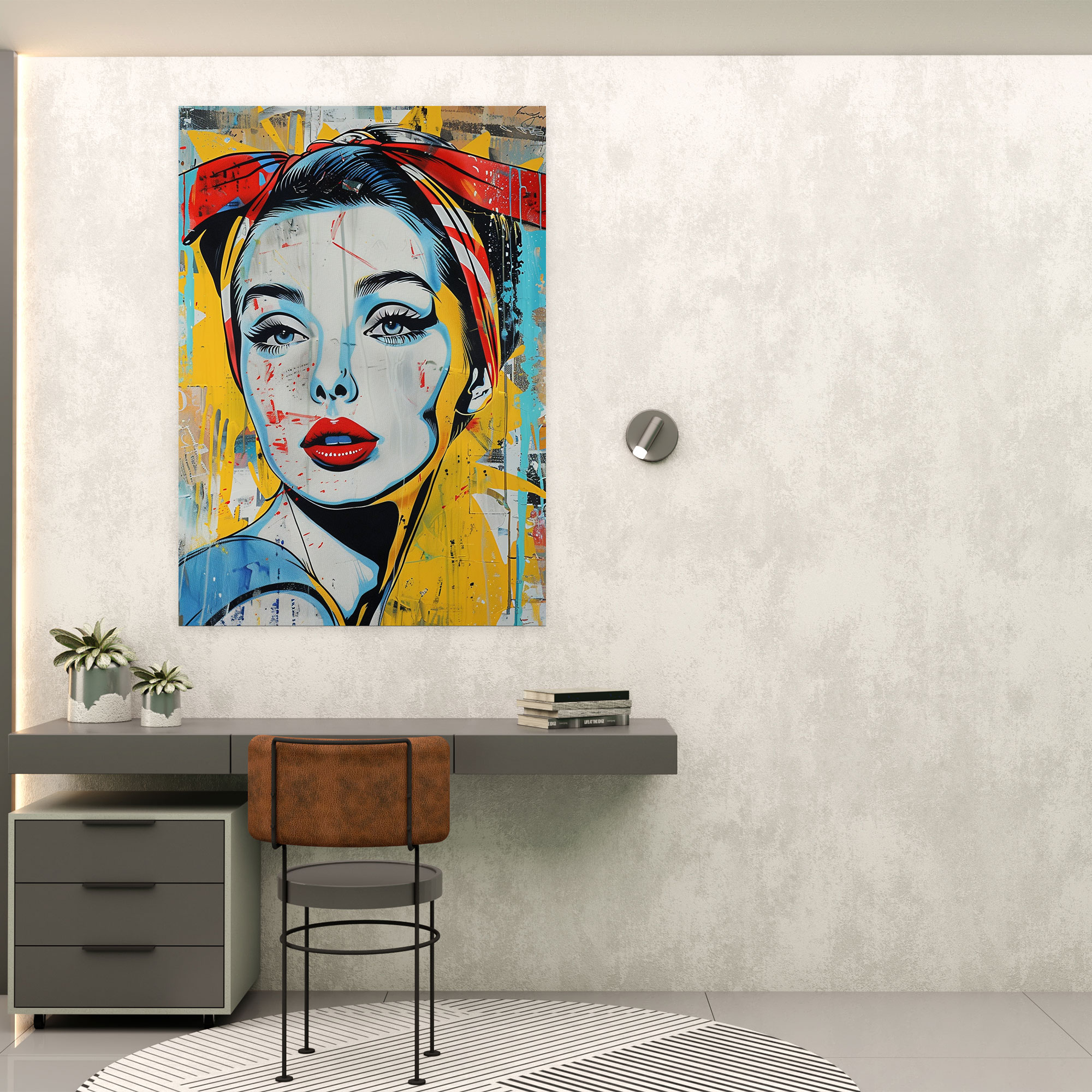 Pop Art Portrait Canvas Print - Classicism And Popart, Portrait Painting, Canvas Wall Art, Pop Art
