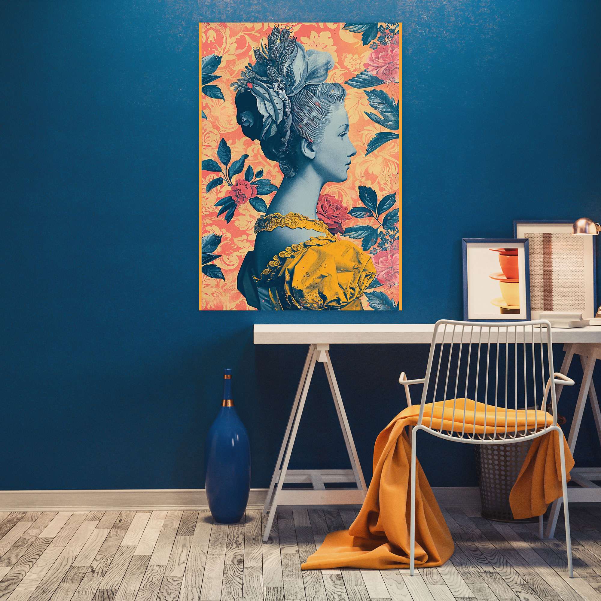 Rococo Pop Art Wall Decoration - Classicism And Popart, Rococo, Wall Decoration, Canvas